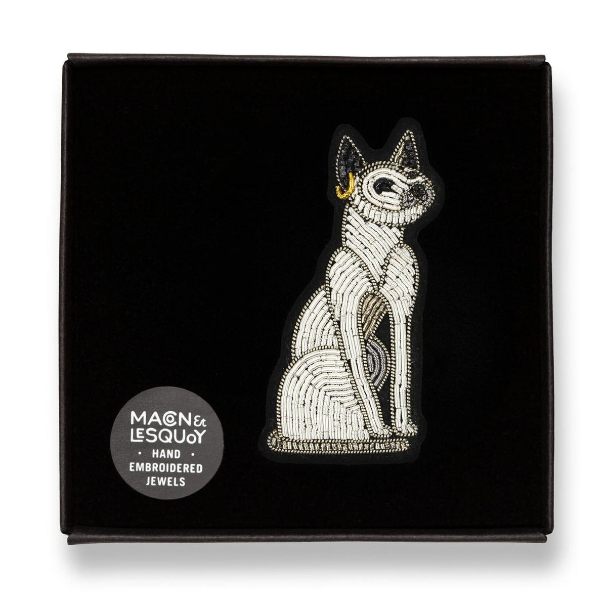 Bastet Silver Brooch