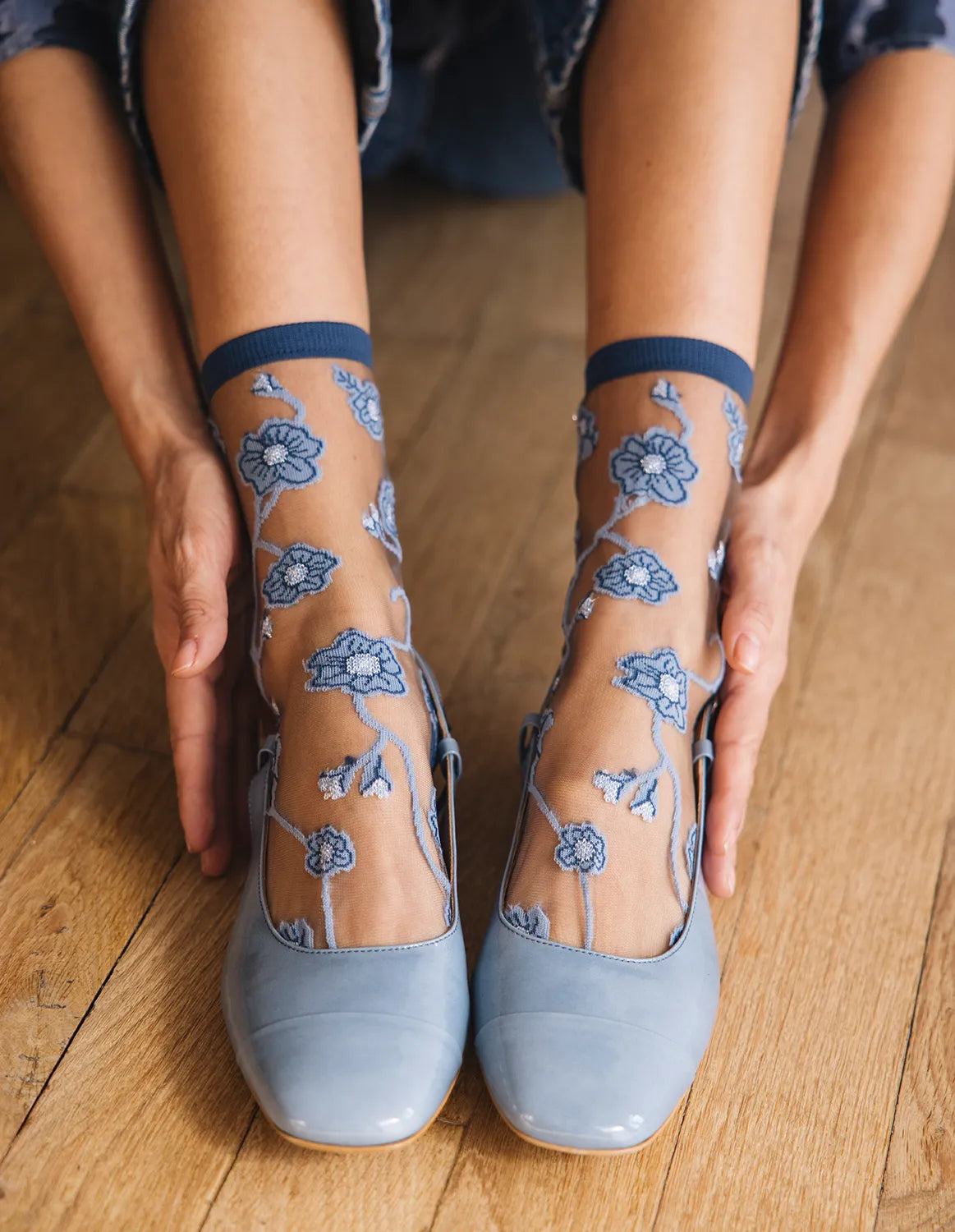 Sheer Floral Socks — Blomst Denim
