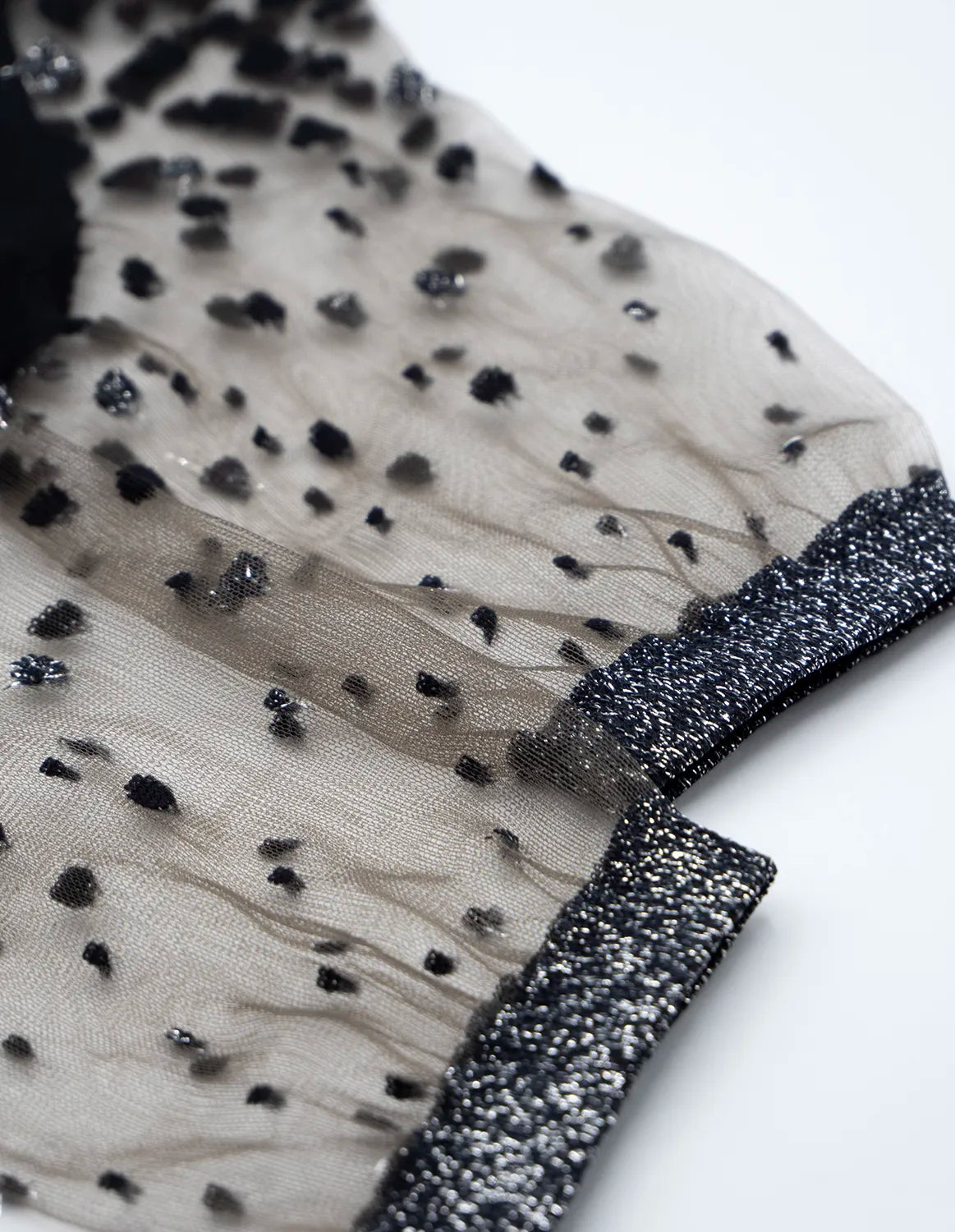Sheer Polka Dot Socks — Nakameguro Silver