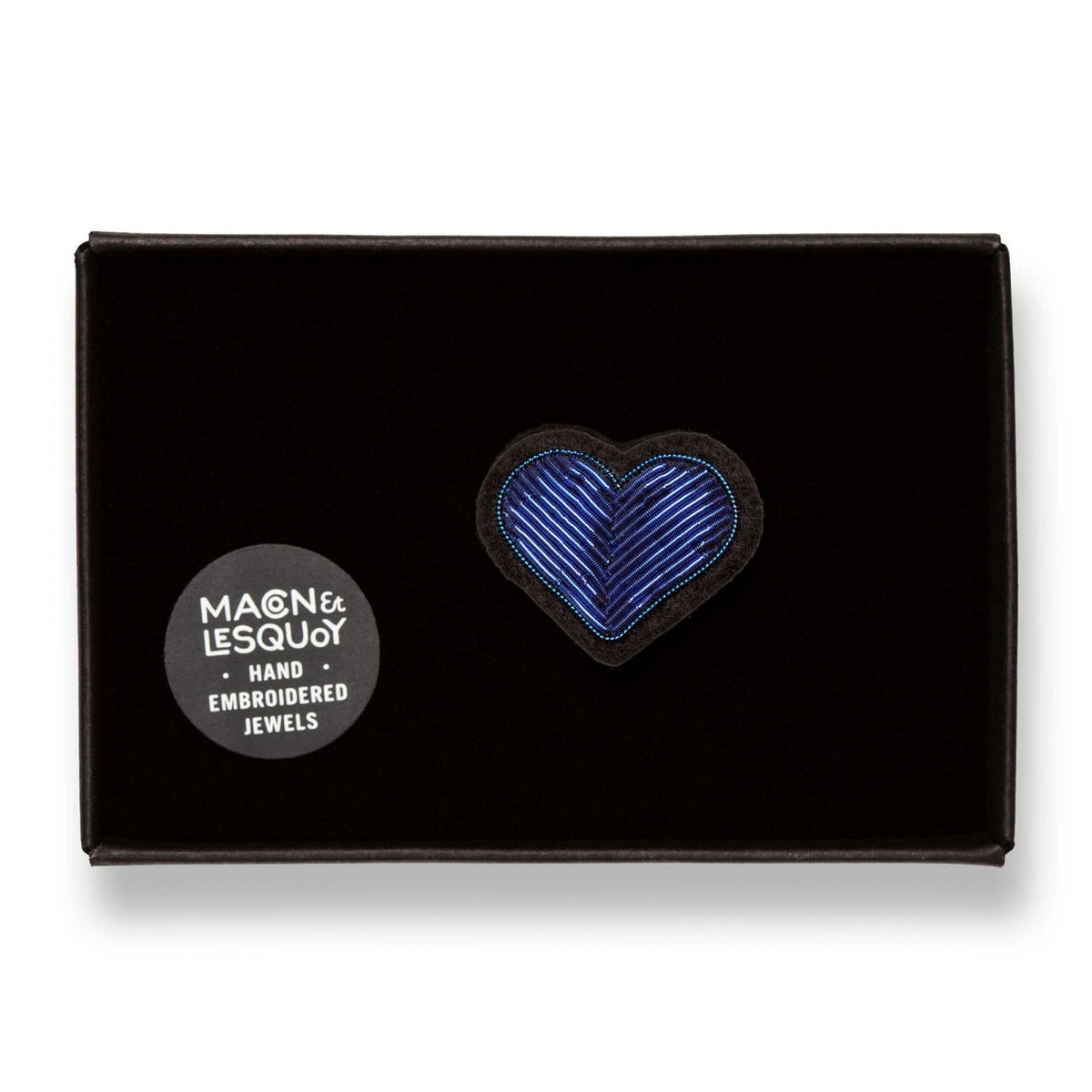 Blue Heart Brooch
