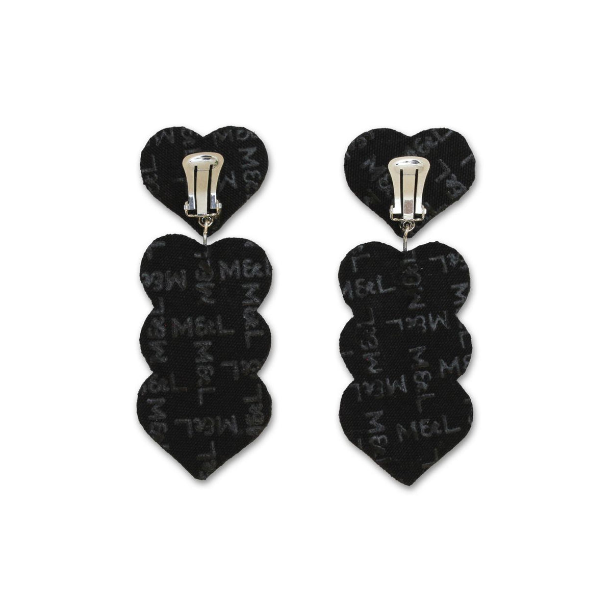 Grenadine Hearts Clip-On Earrings