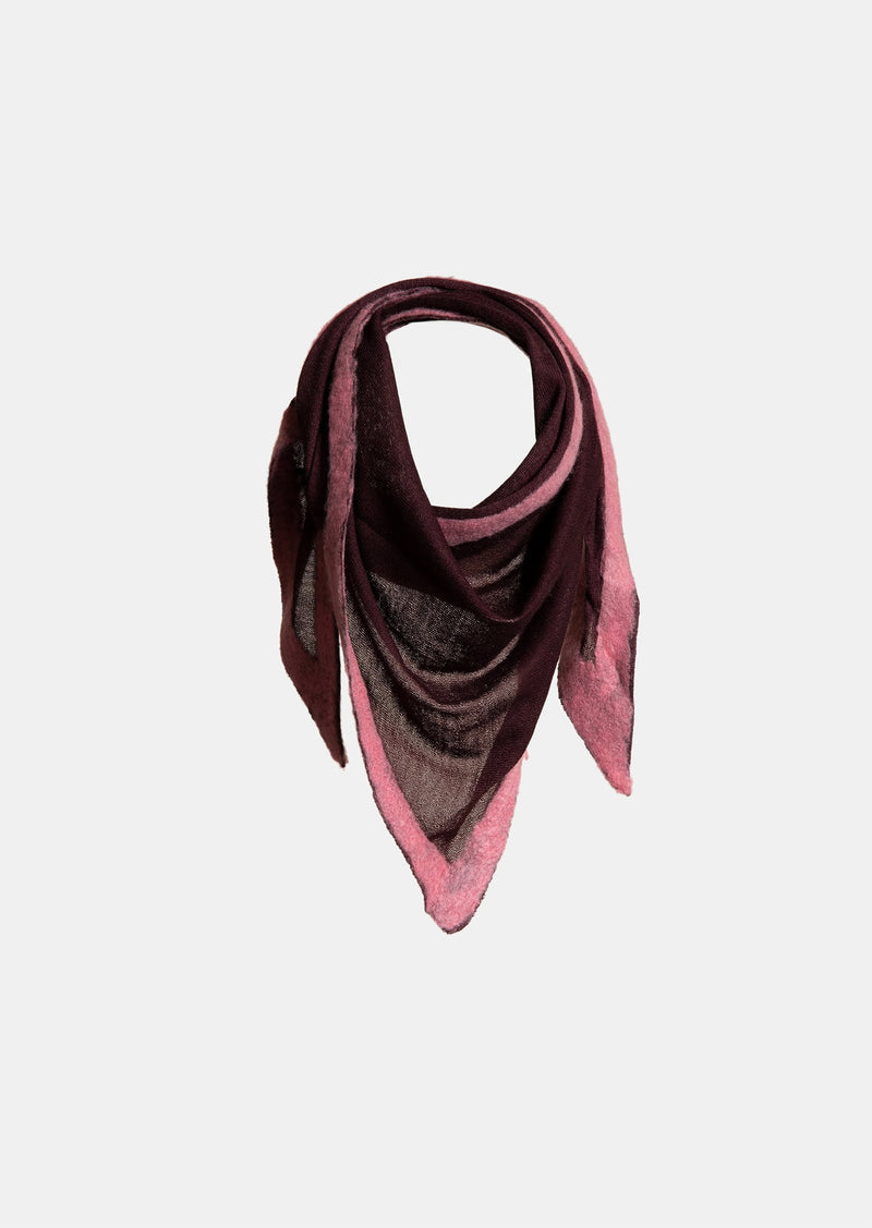 Cashmere & Silk Bandana with Felted Borders Elder & Nectar