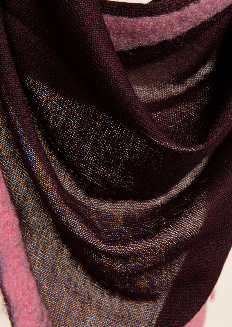 Cashmere & Silk Bandana with Felted Borders Elder & Nectar