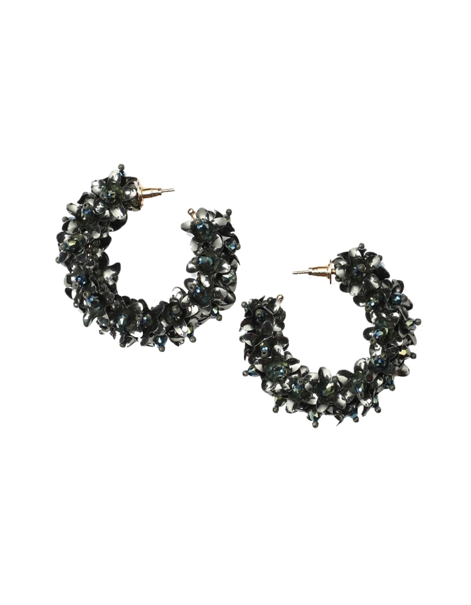 Small Flower hoops Khaki