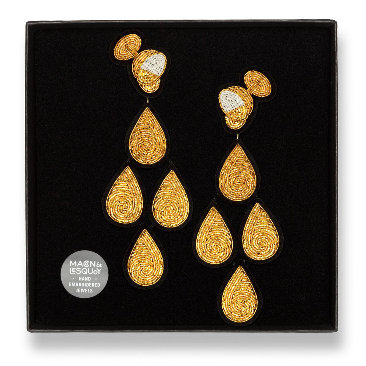 Champagne Fountain Clip-On Earrings