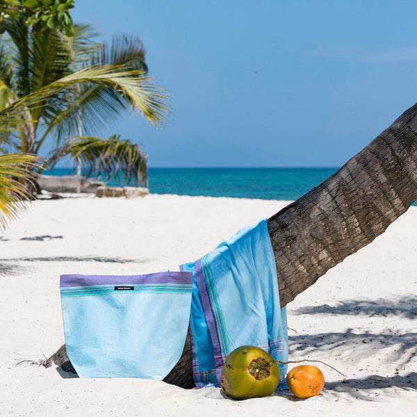 Large Kikoy Beach Bag Tiwi