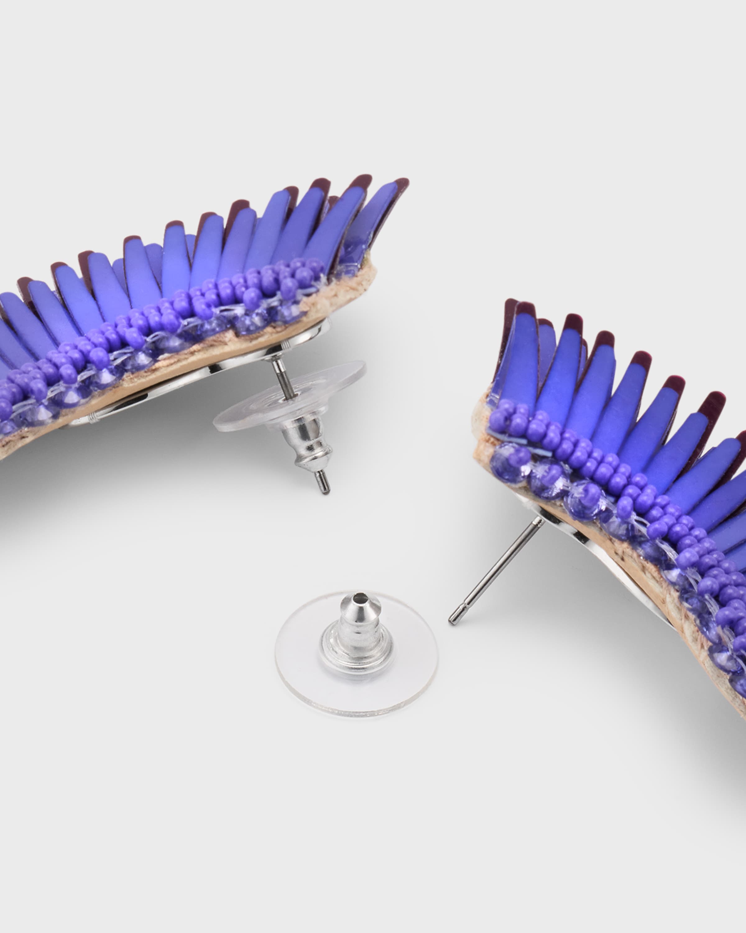 Midi Madeline Earrings Purple Melange / Gunmetal