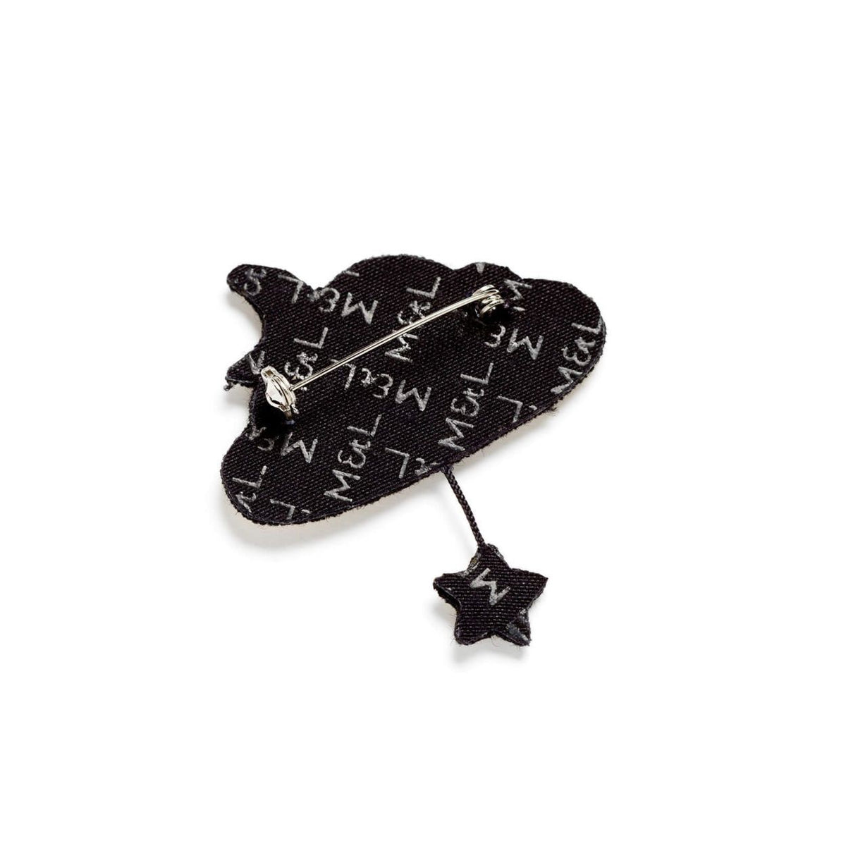 Gold Cloud and Star Brooch