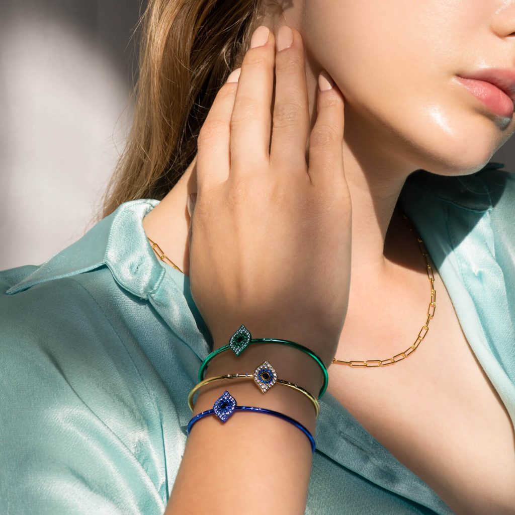Eye Bangle - Green