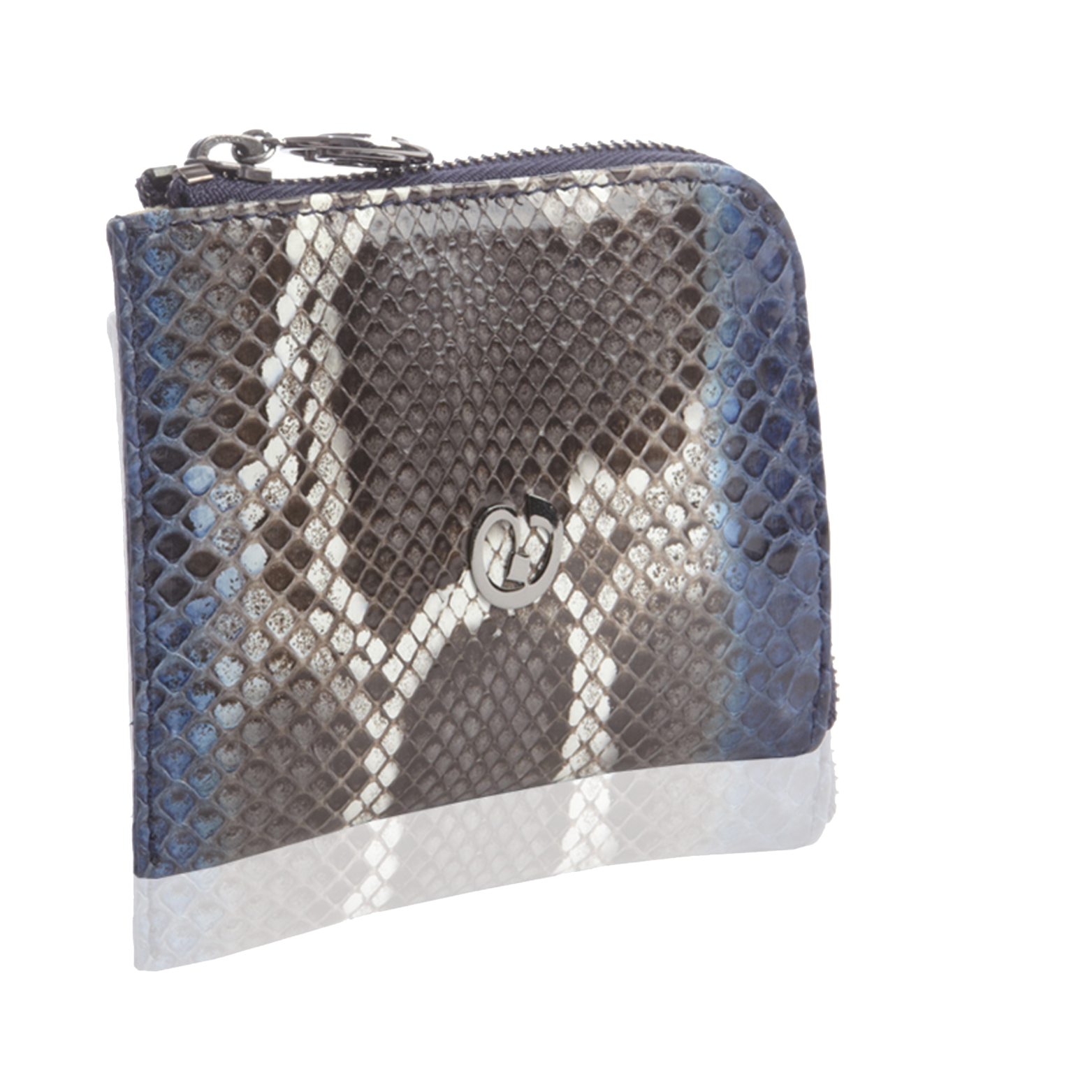 Small Square Zip Around Wallet - Navy