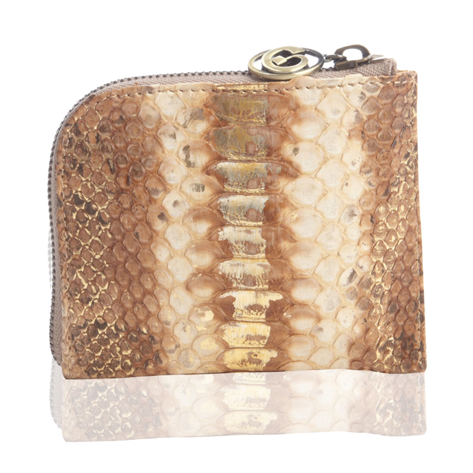 Small Square Zip Around Wallet Country Tan