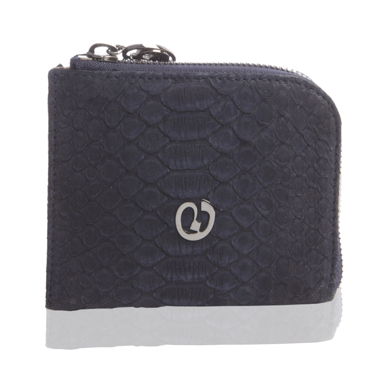 Small Square Zip Around Wallet - Navy