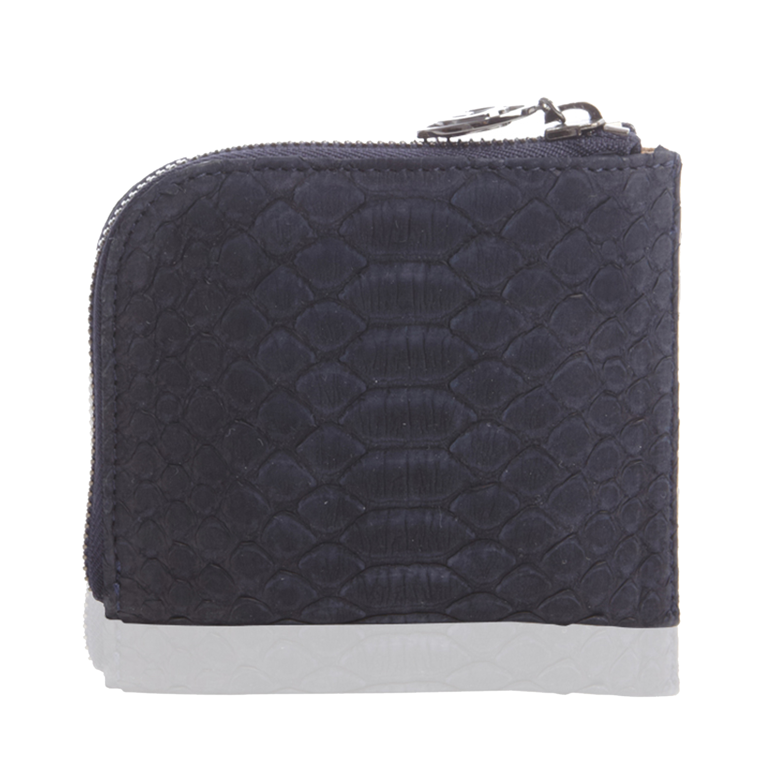 Small Square Zip Around Wallet - Navy