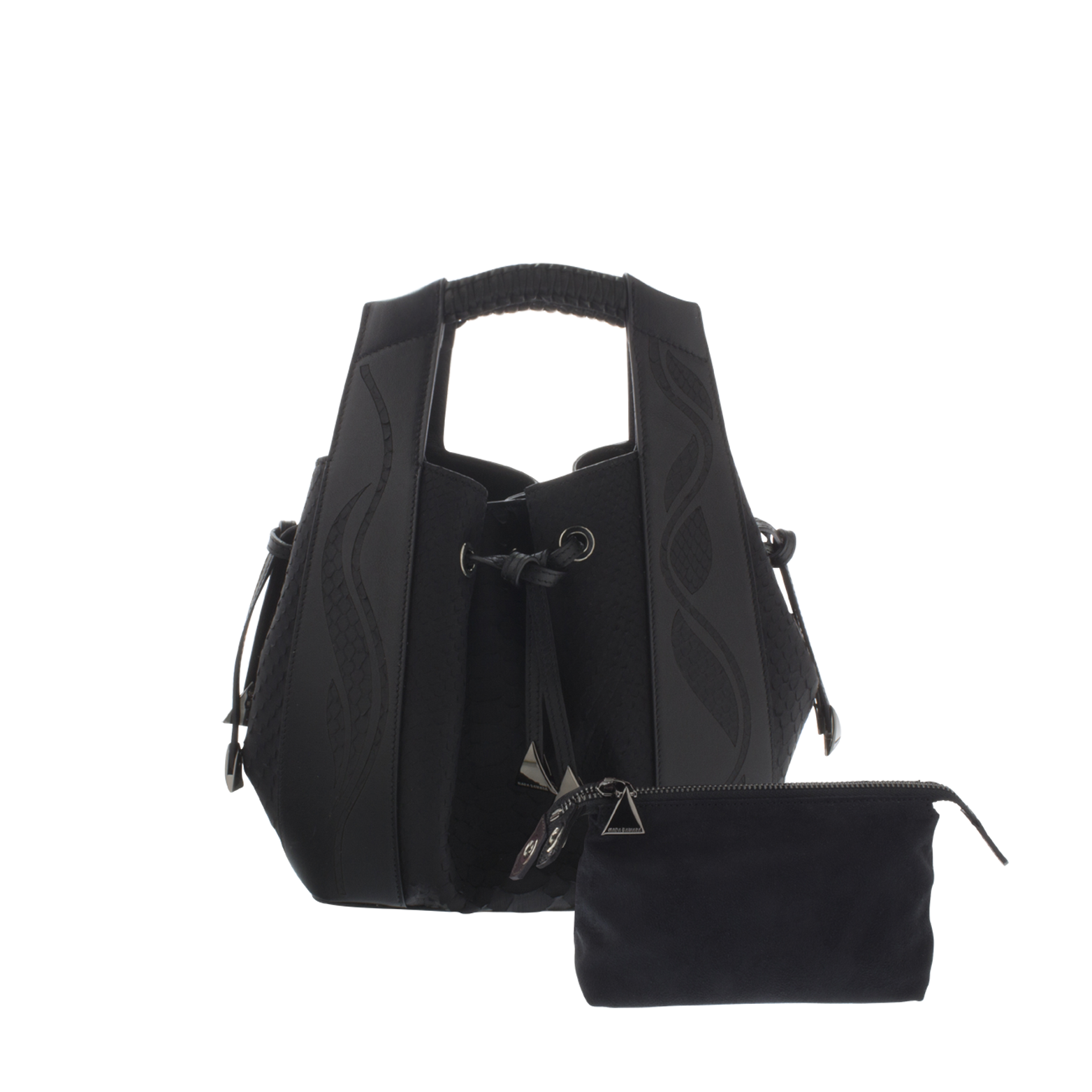 Leah Small Bucket Bag - Black