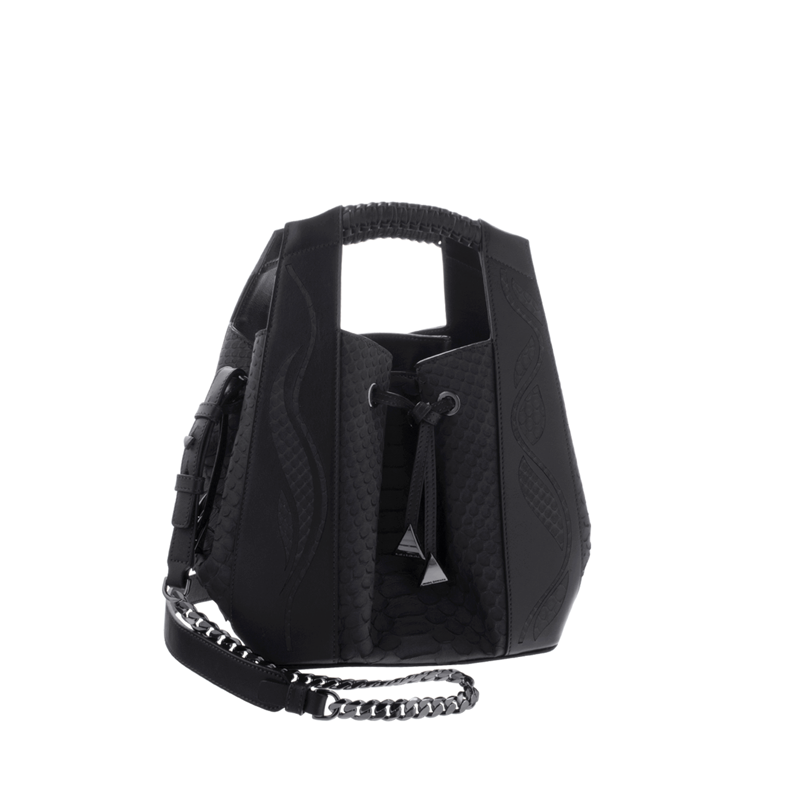 Leah Small Bucket Bag - Black