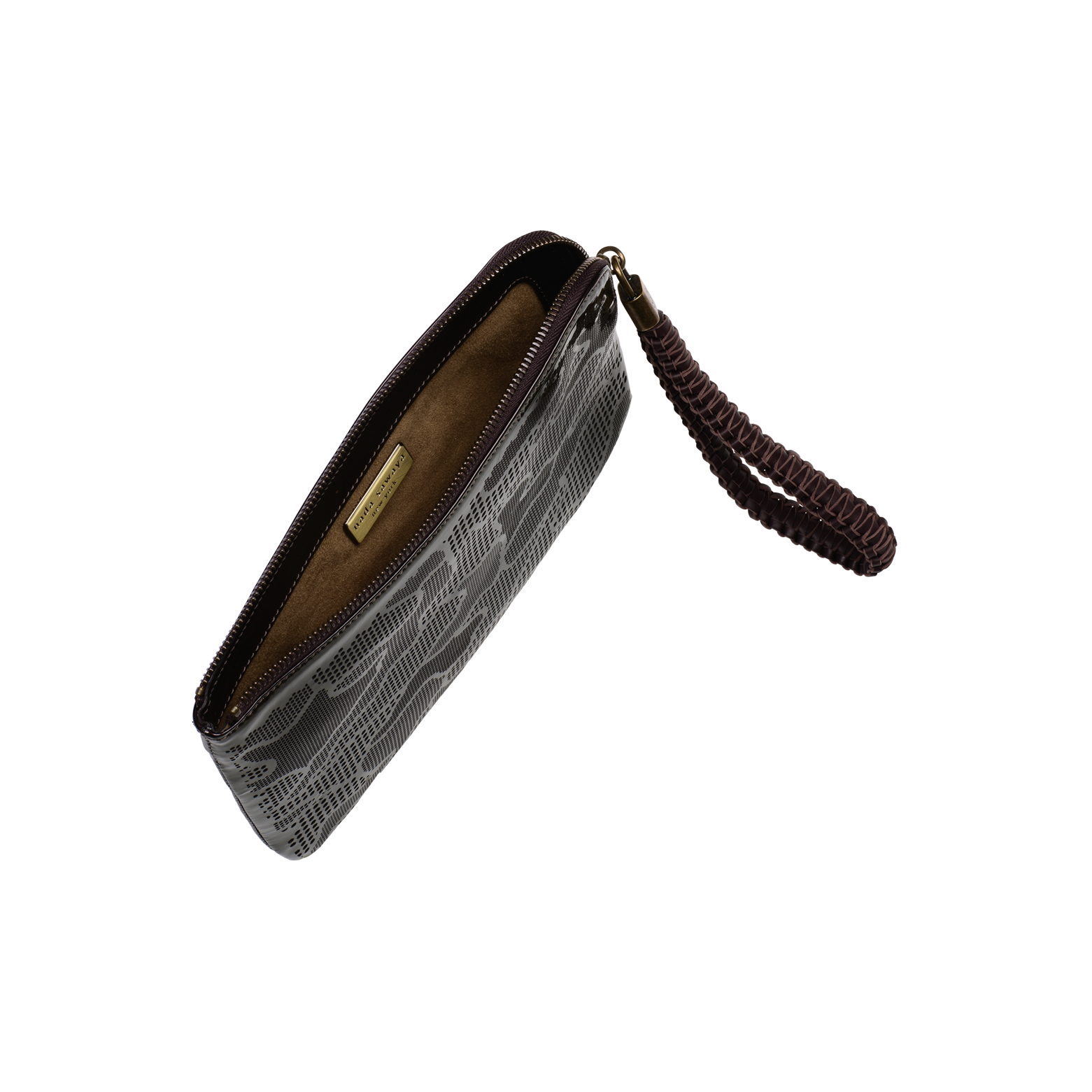 Olivia Wristlet Bag - Camouflage Pattern - Brown