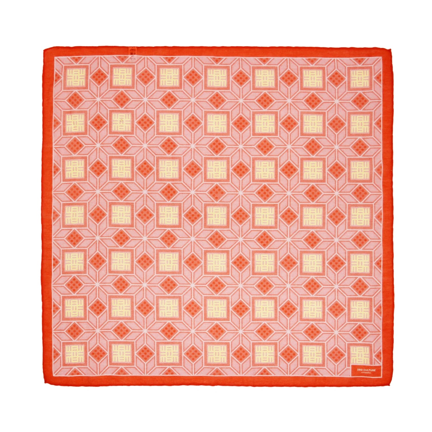 Antioch Pocket Square - Coral