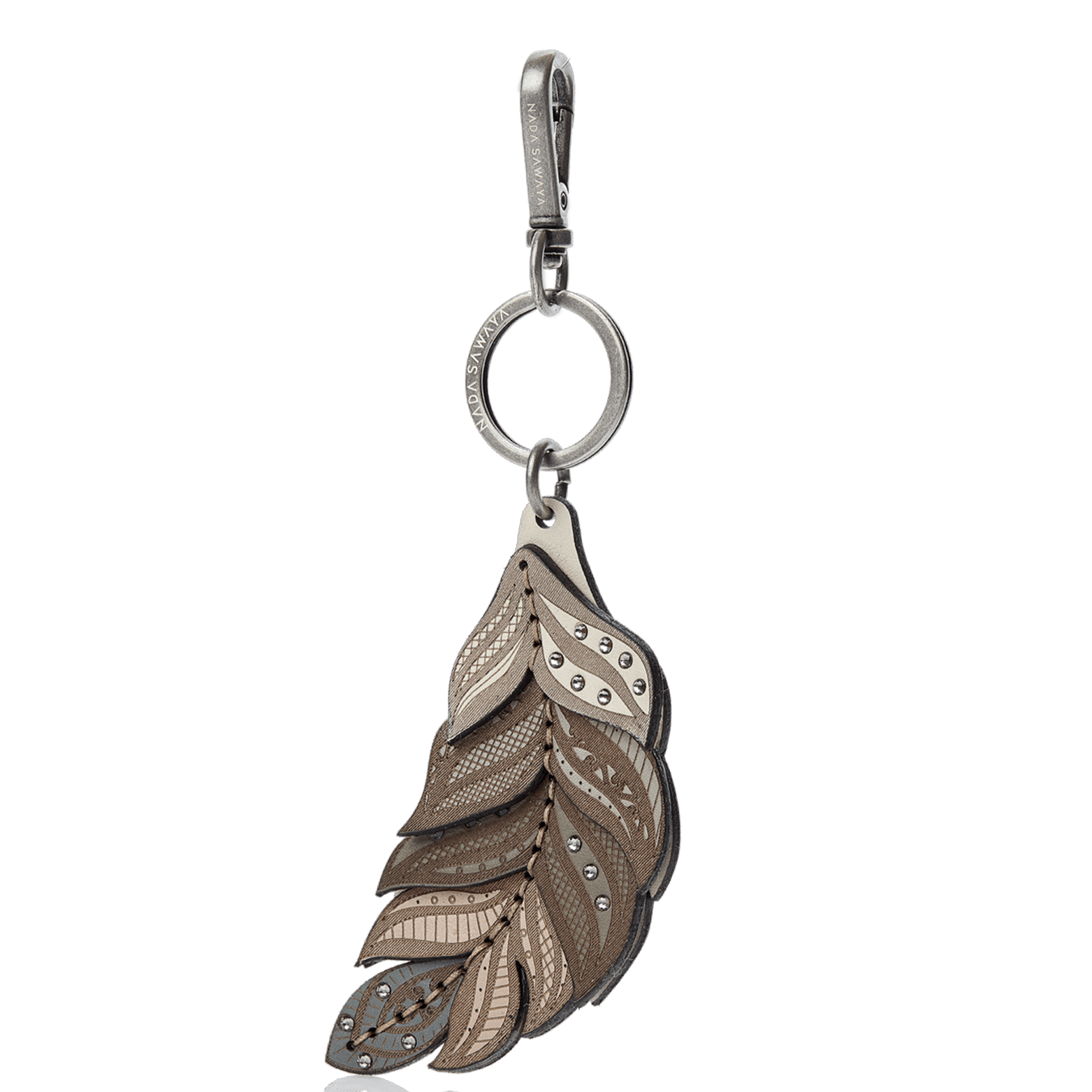 Feather hot sale bag charm