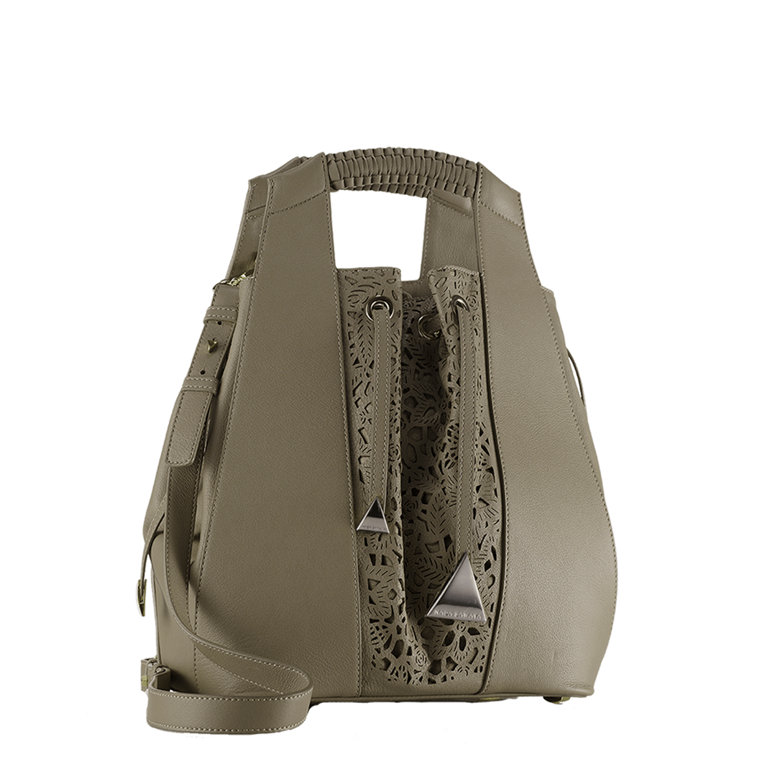 FL by NADA SAWAYA Bucket bag Mud Leah - Large Laser Cut Leather Bucket Bag - Lace Pattern