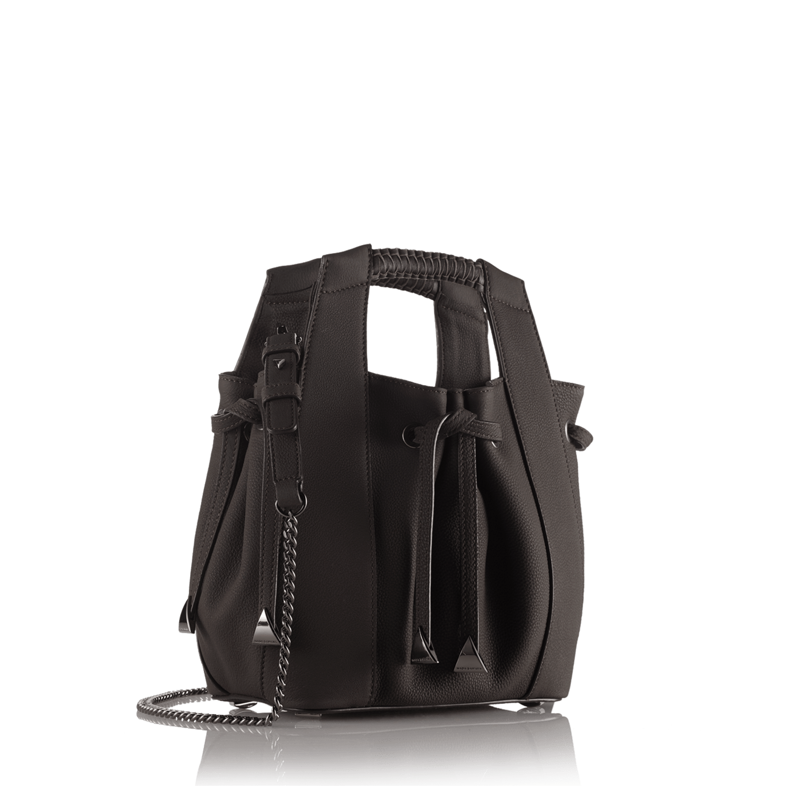 FL by NADA SAWAYA Bucket bag Dark Brown Leah - Small Calfskin Bucket Bag