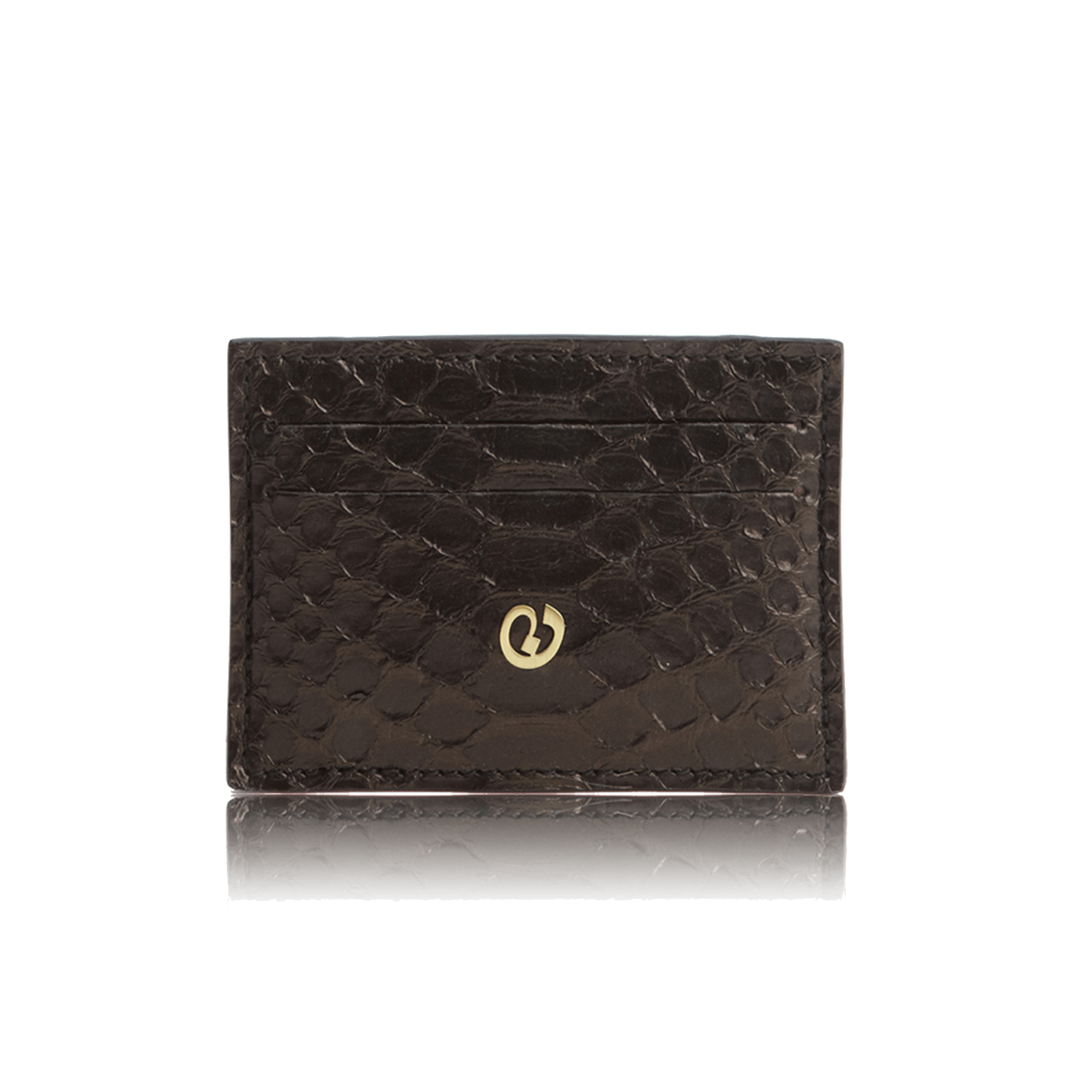 FL by NADA SAWAYA Credit Card Holder Black Python Card Case