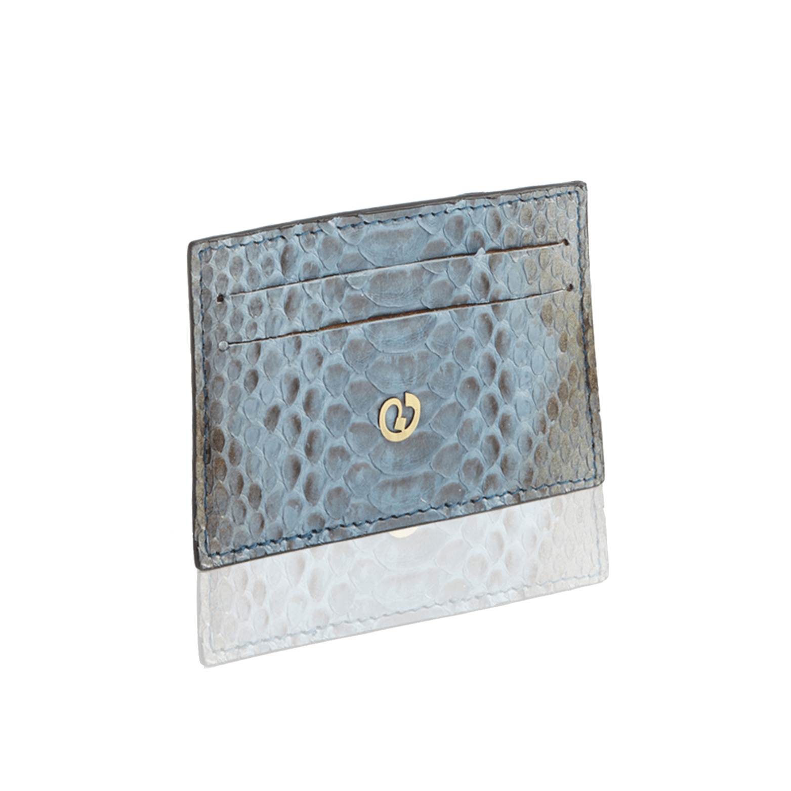 FL by NADA SAWAYA Card Case Blue Jeans Python Card Case