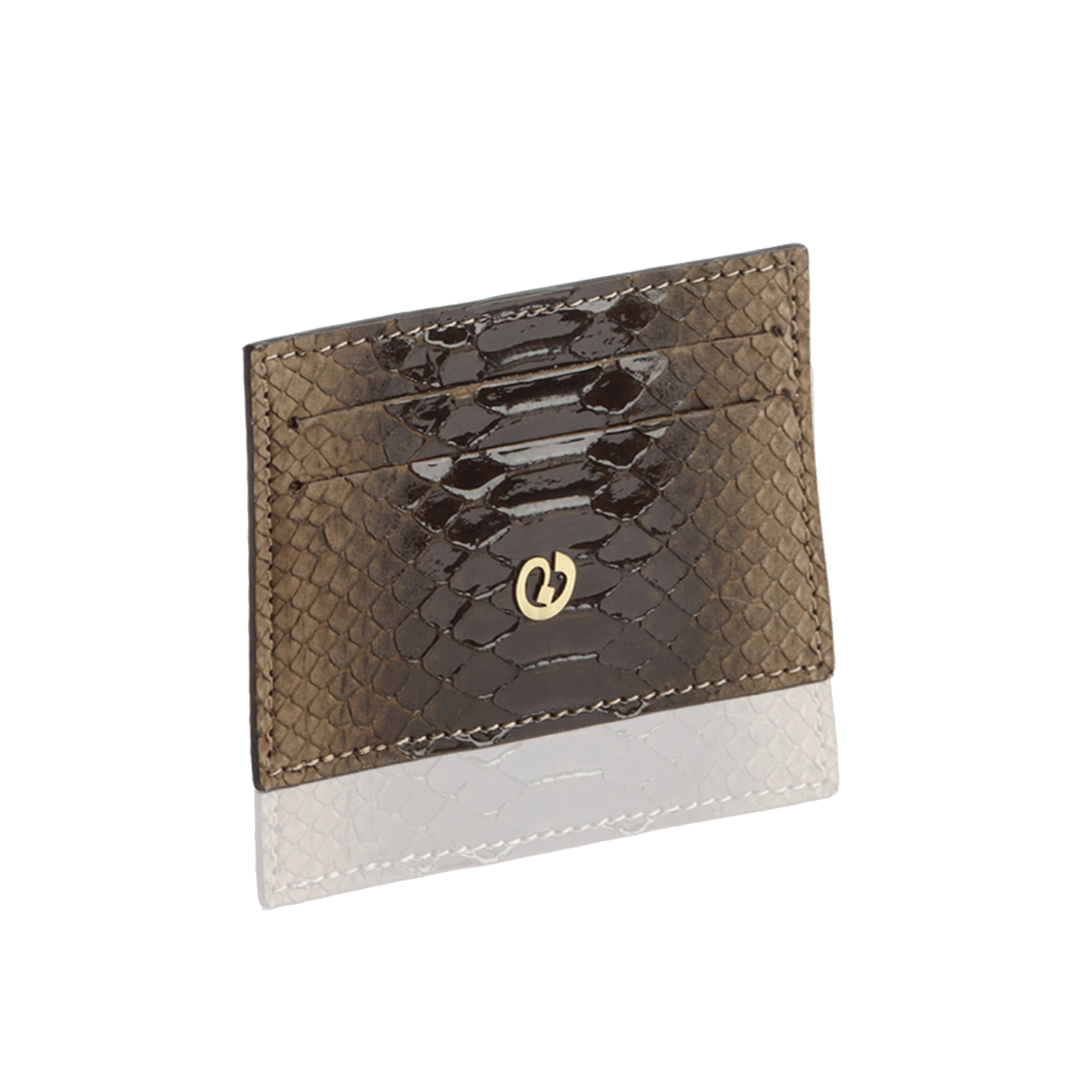 FL by NADA SAWAYA Card Case Coffee Python Card Case