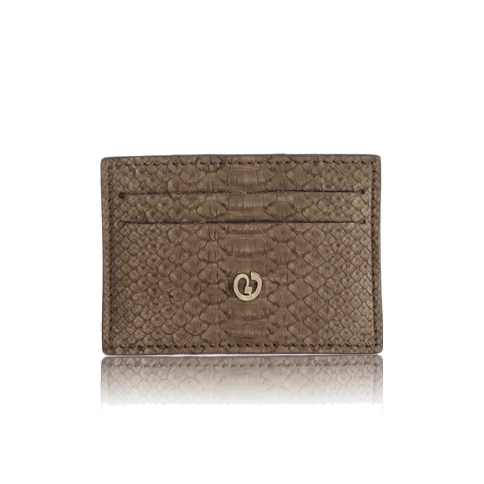 FL by NADA SAWAYA Credit Card Holder Coffee Python Card Case