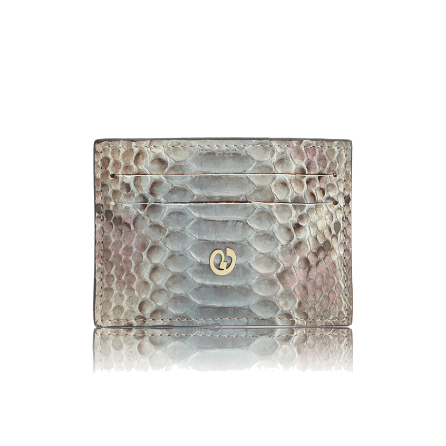FL by NADA SAWAYA Credit Card Holder Light Blue Python Card Case