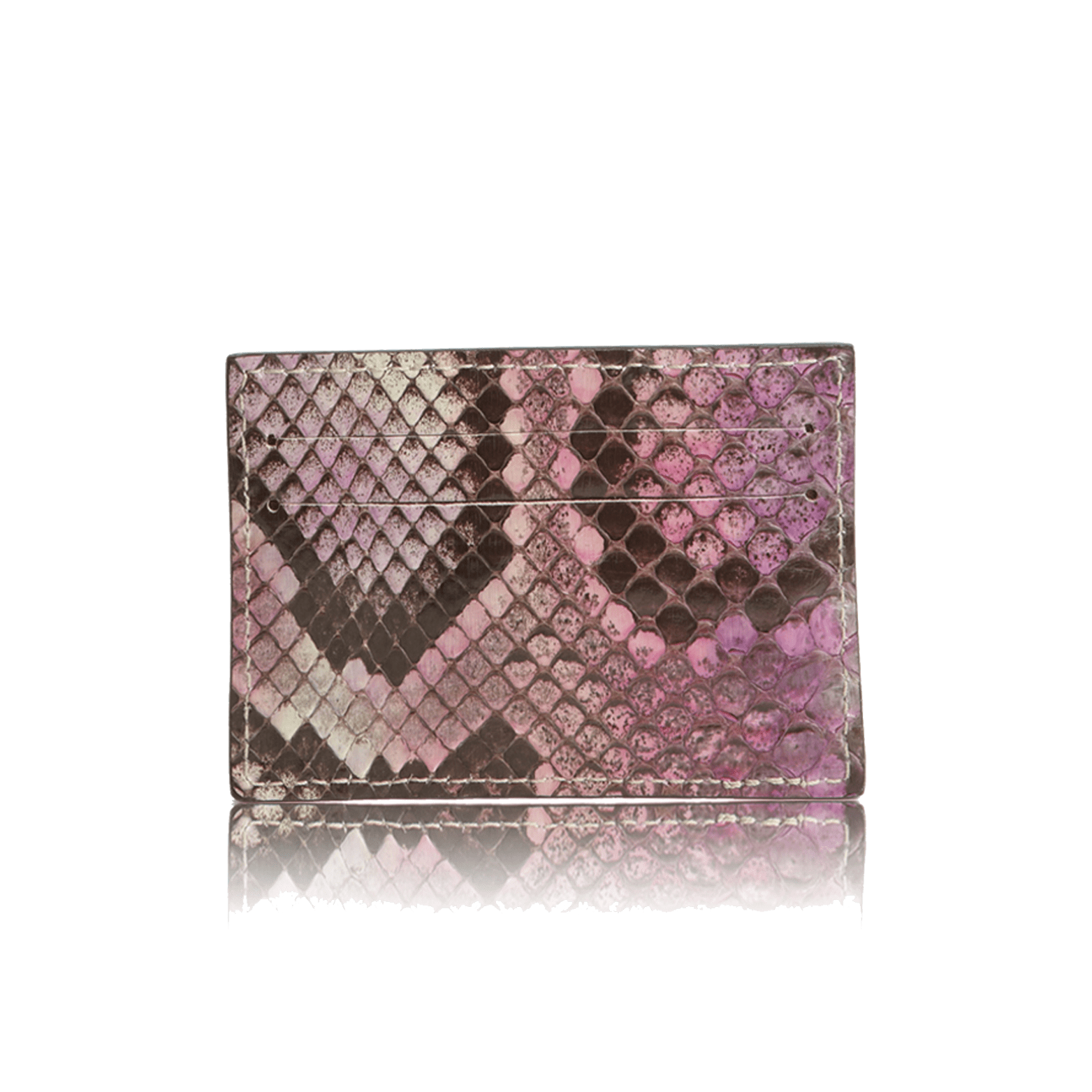 FL by NADA SAWAYA Credit Card Holder Purple Python Card Case