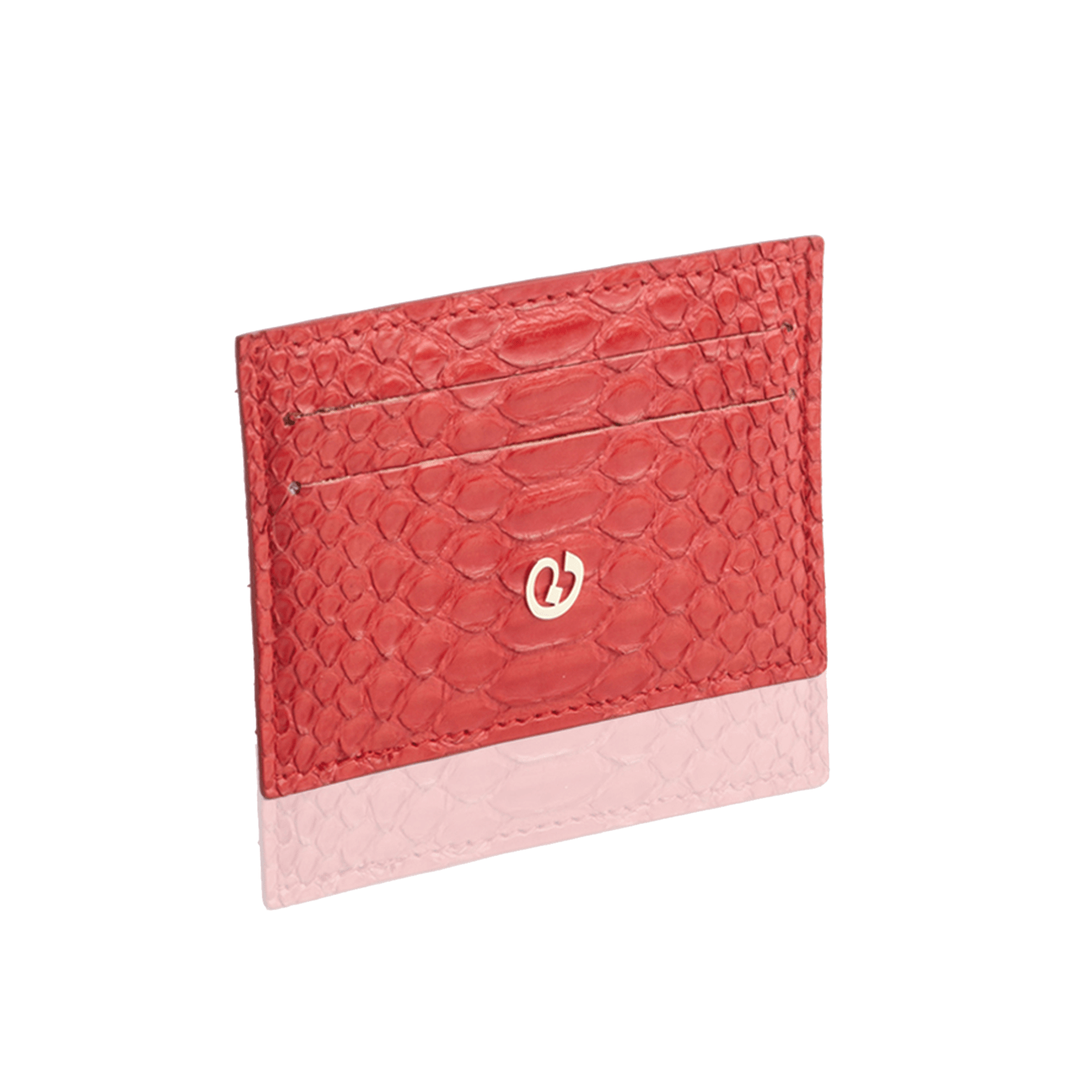 FL by NADA SAWAYA Card Case Red / Light gold Python Card Case