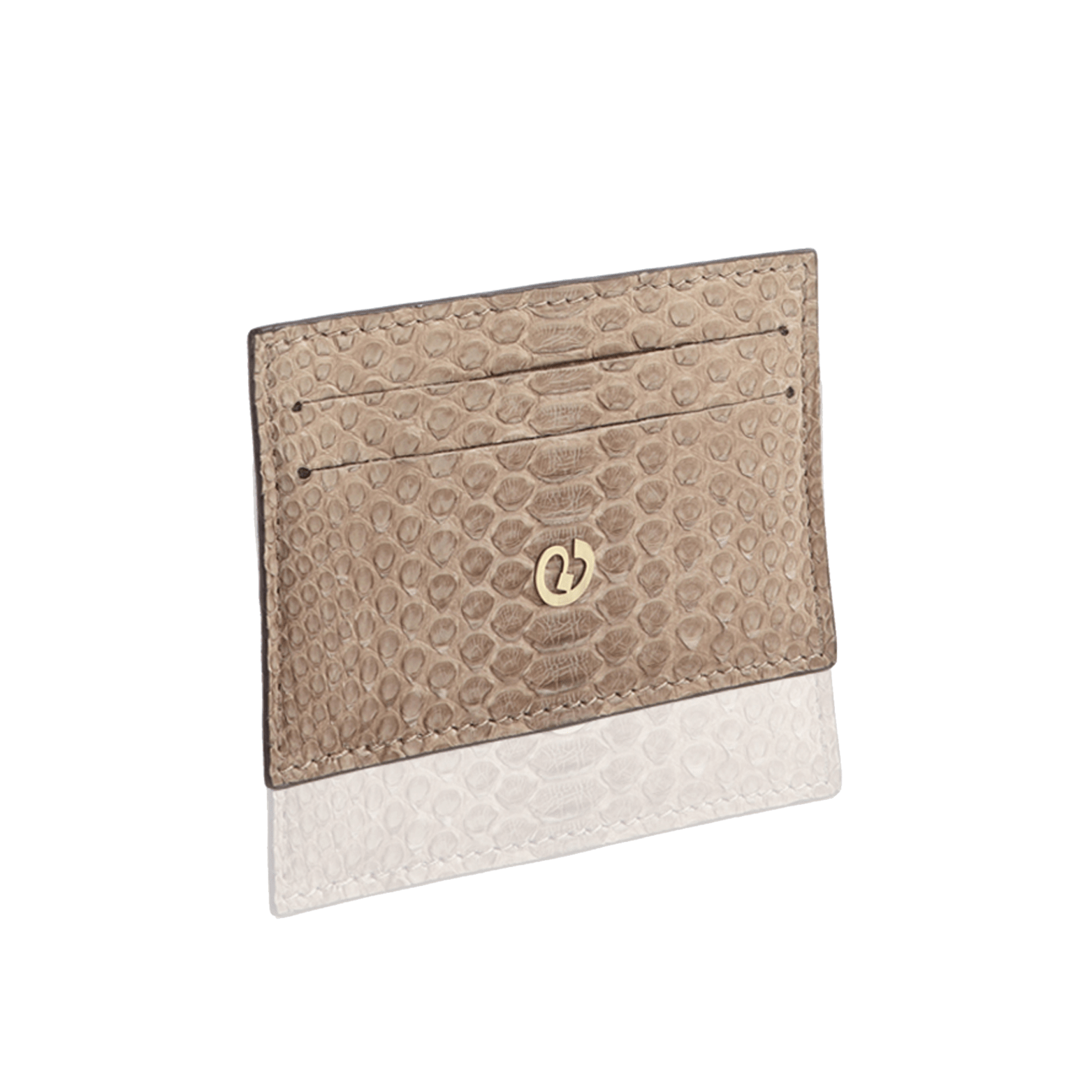 FL by NADA SAWAYA Card Case Taupe Python Card Case