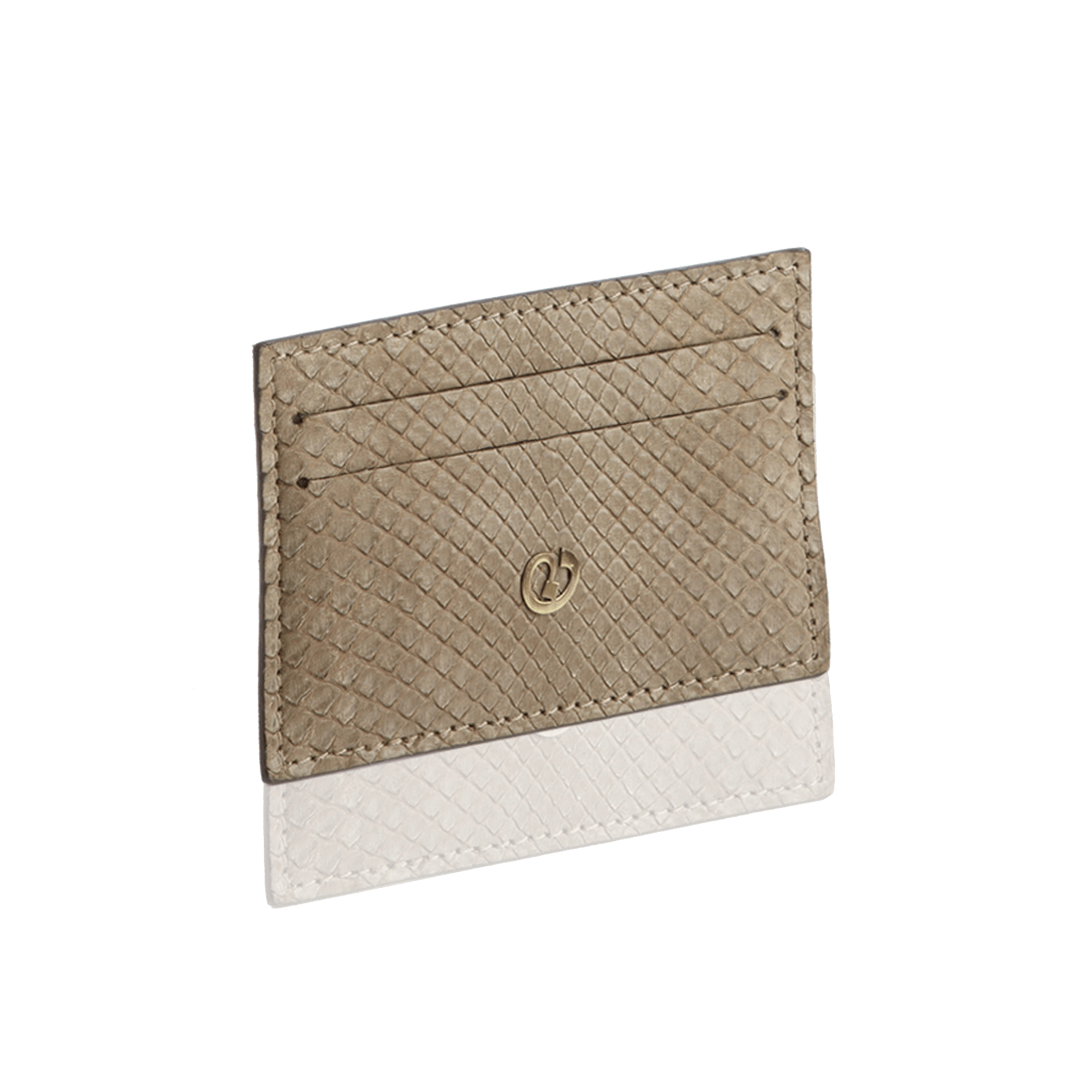 FL by NADA SAWAYA Card Case Taupe Python Card Case