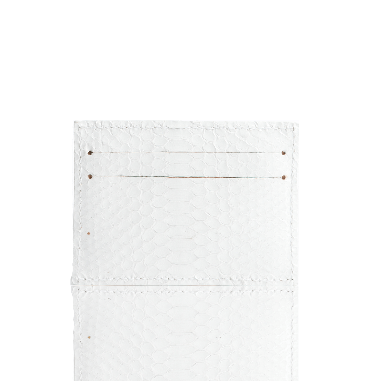 FL by NADA SAWAYA Credit Card Holder White Python Card Case