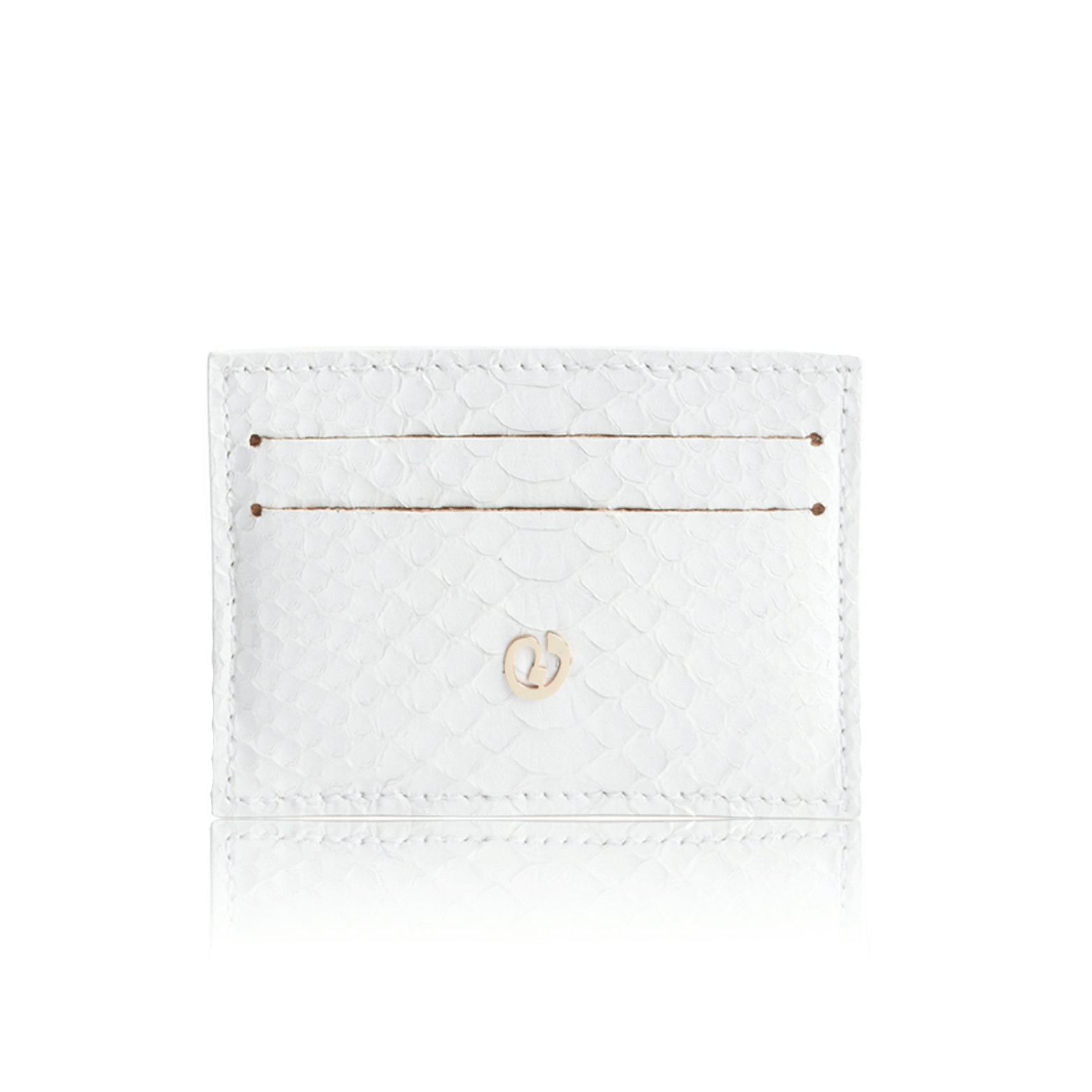 FL by NADA SAWAYA Credit Card Holder White Python Card Case