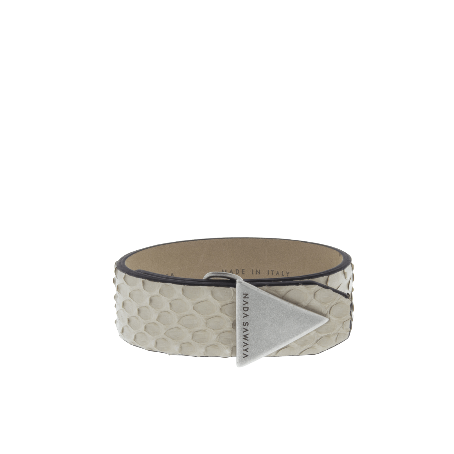 FL by NADA SAWAYA Fashion Jewelry Beige / Antic silver Double Wrap Python Bracelet