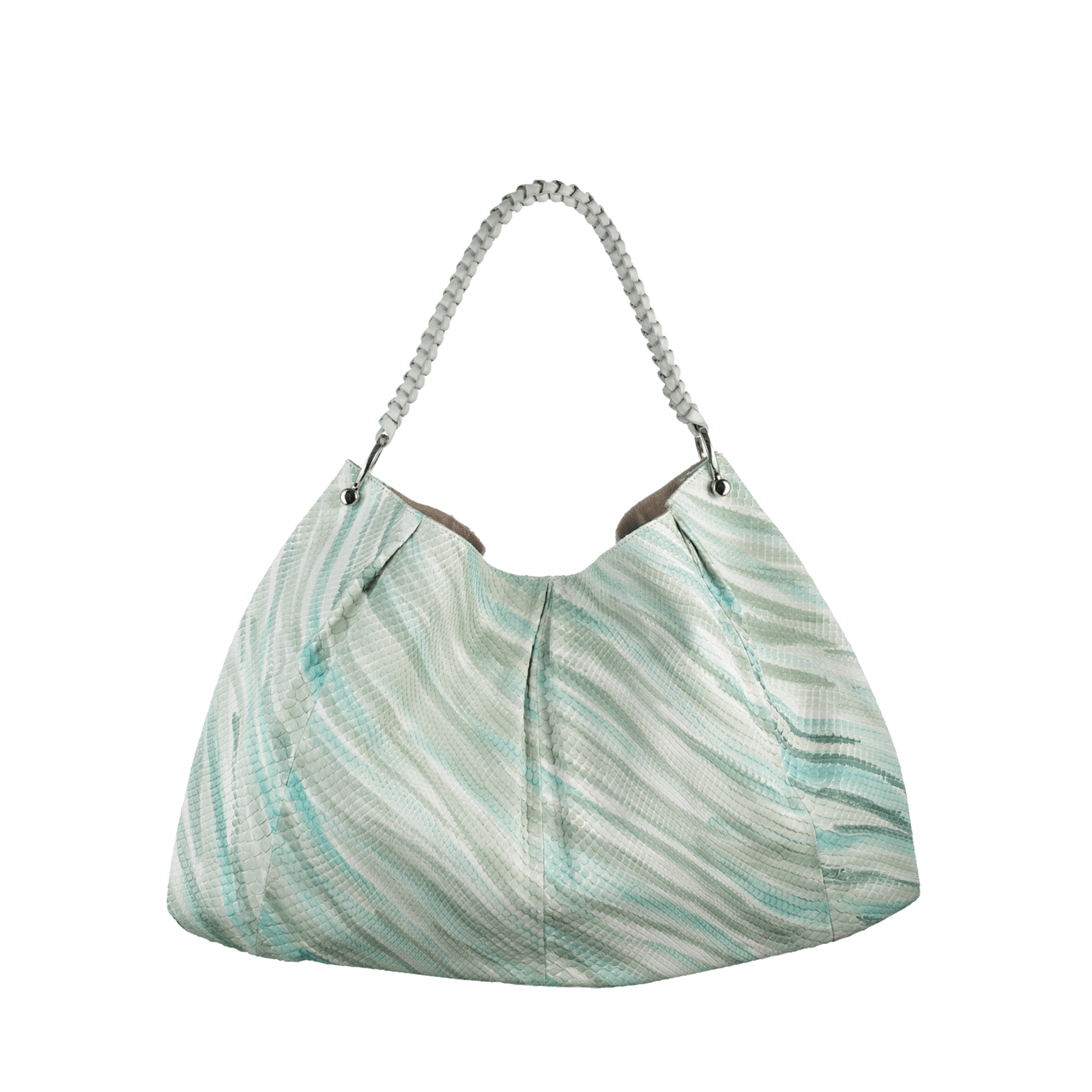 FL by NADA SAWAYA Hobo Off-White Gigli - Small Python Shoulder Bag