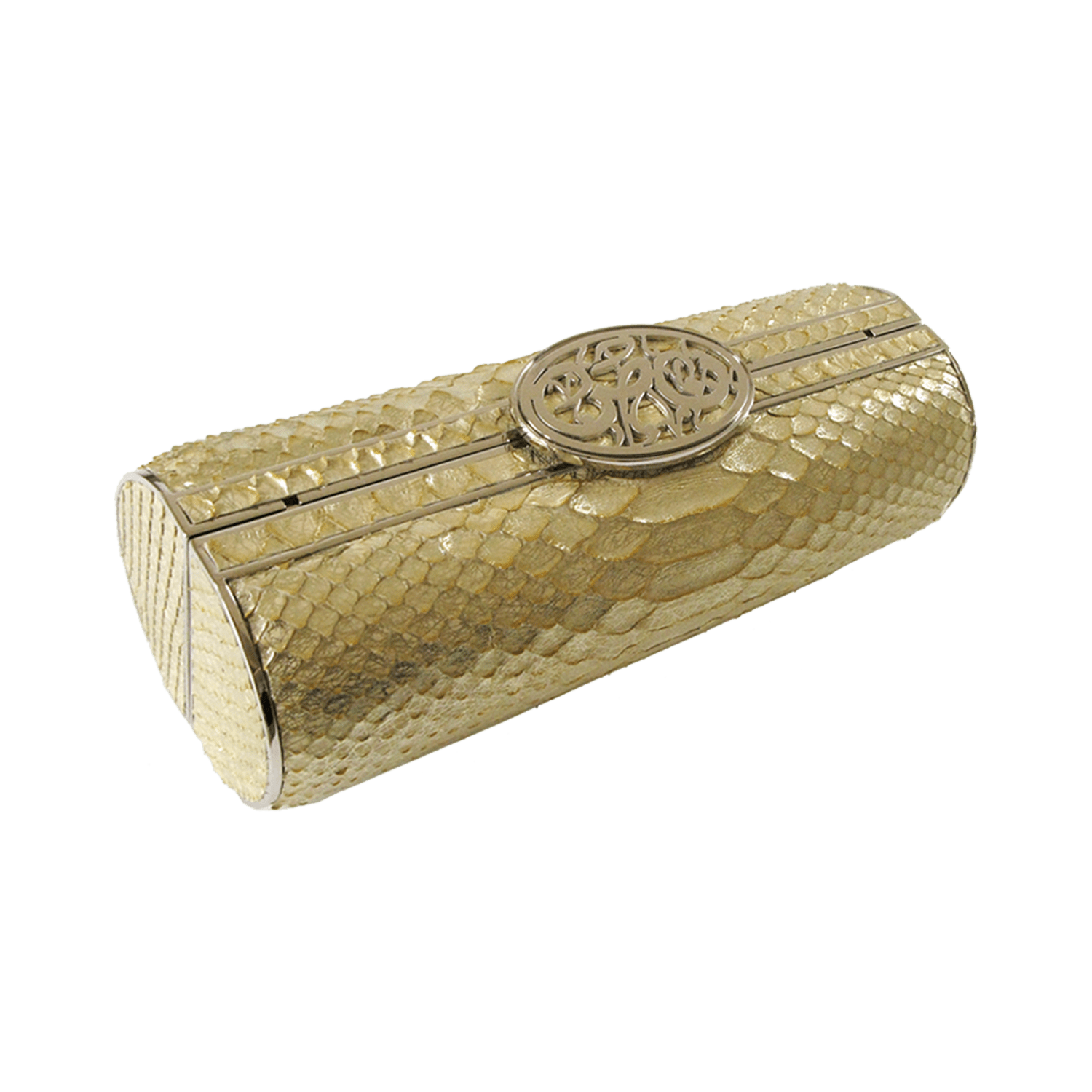 FL by NADA SAWAYA Minaudiere Platinum / Palladium Maria - Python Minaudiere