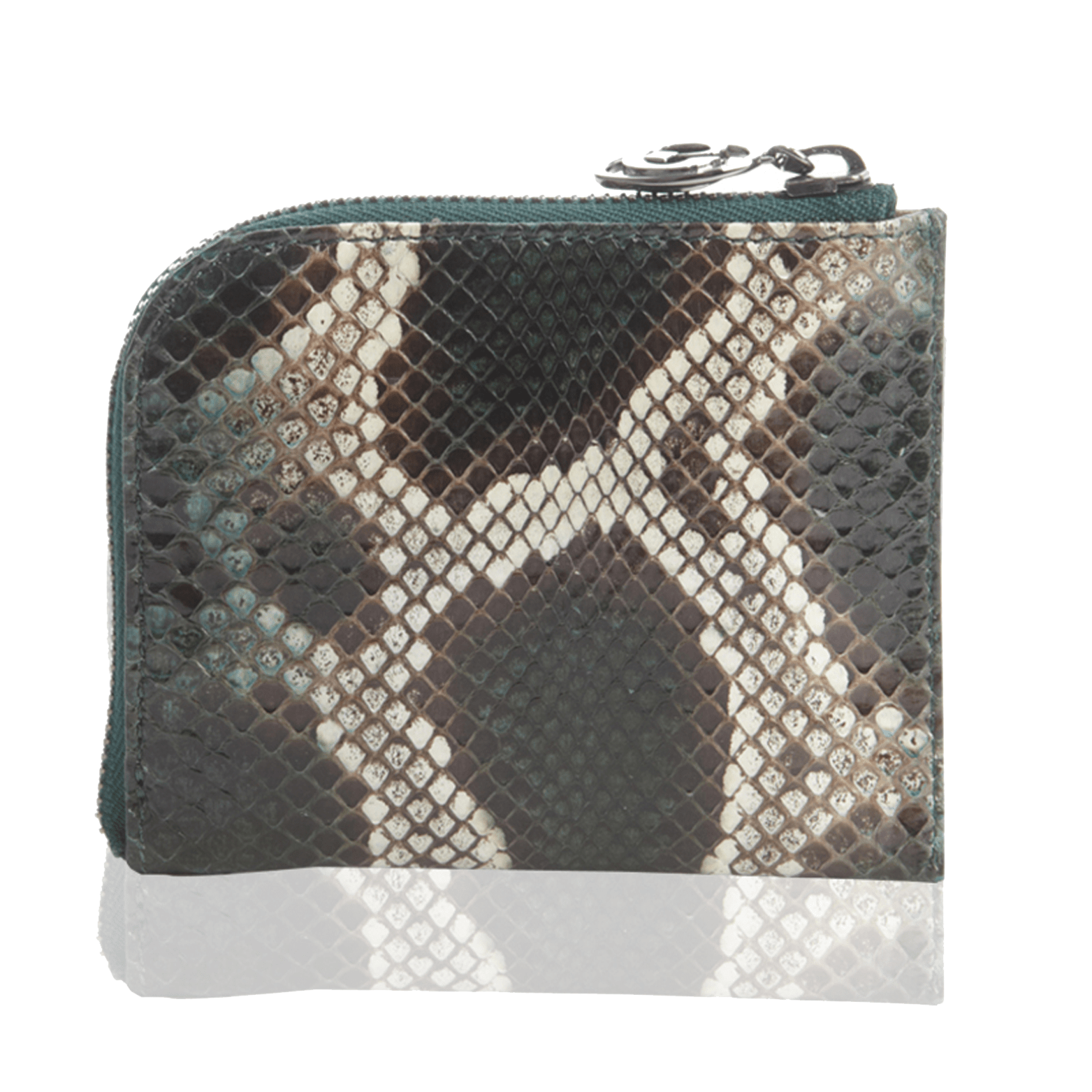 FL by NADA SAWAYA Wallet Small Square Zip-Around Python Wallet