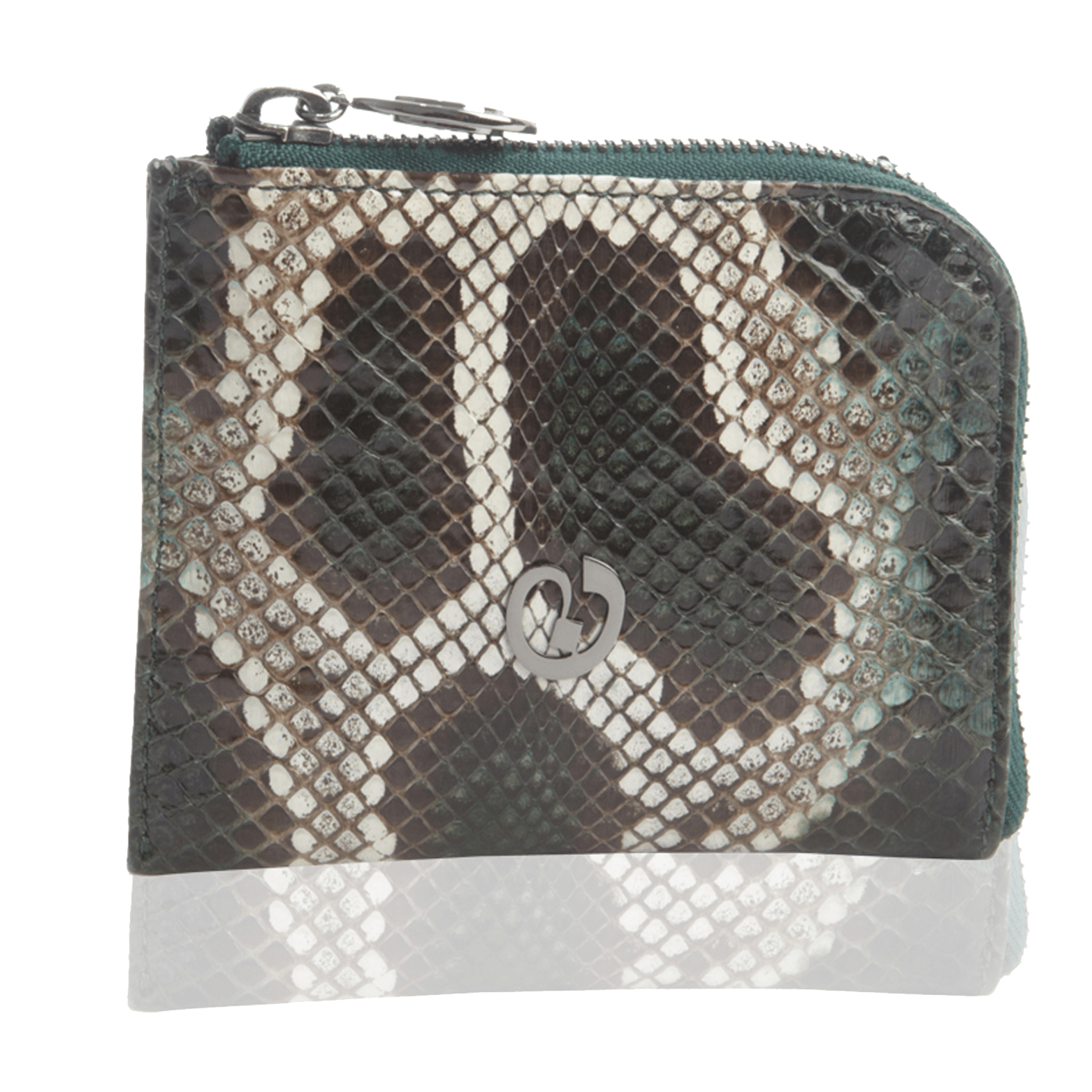 FL by NADA SAWAYA Wallet Small Square Zip-Around Python Wallet