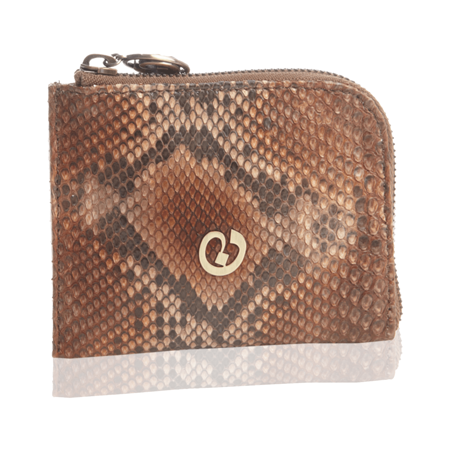 FL by NADA SAWAYA Wallet Small Square Zip-Around Python Wallet