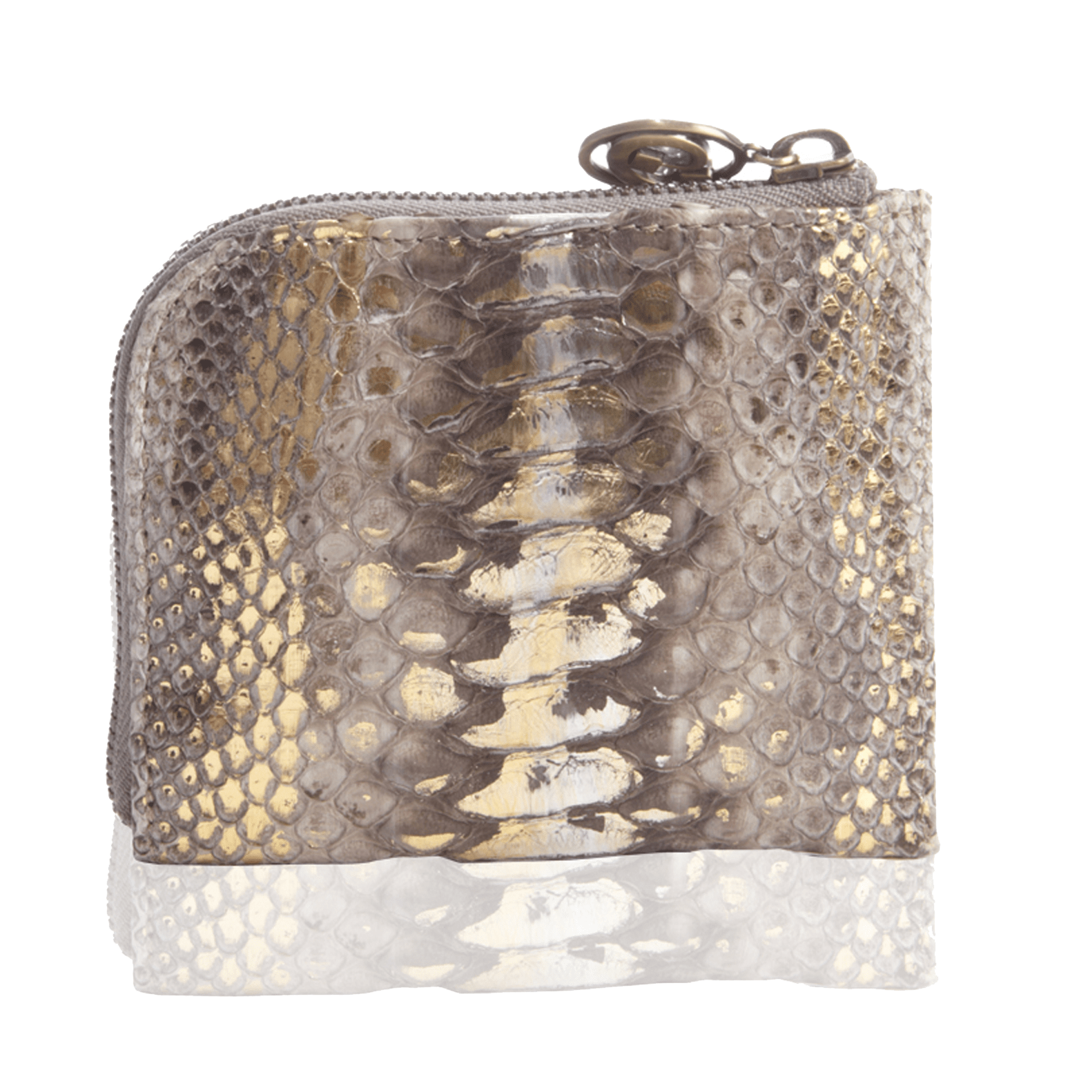 FL by NADA SAWAYA Wallet Small Square Zip-Around Python Wallet