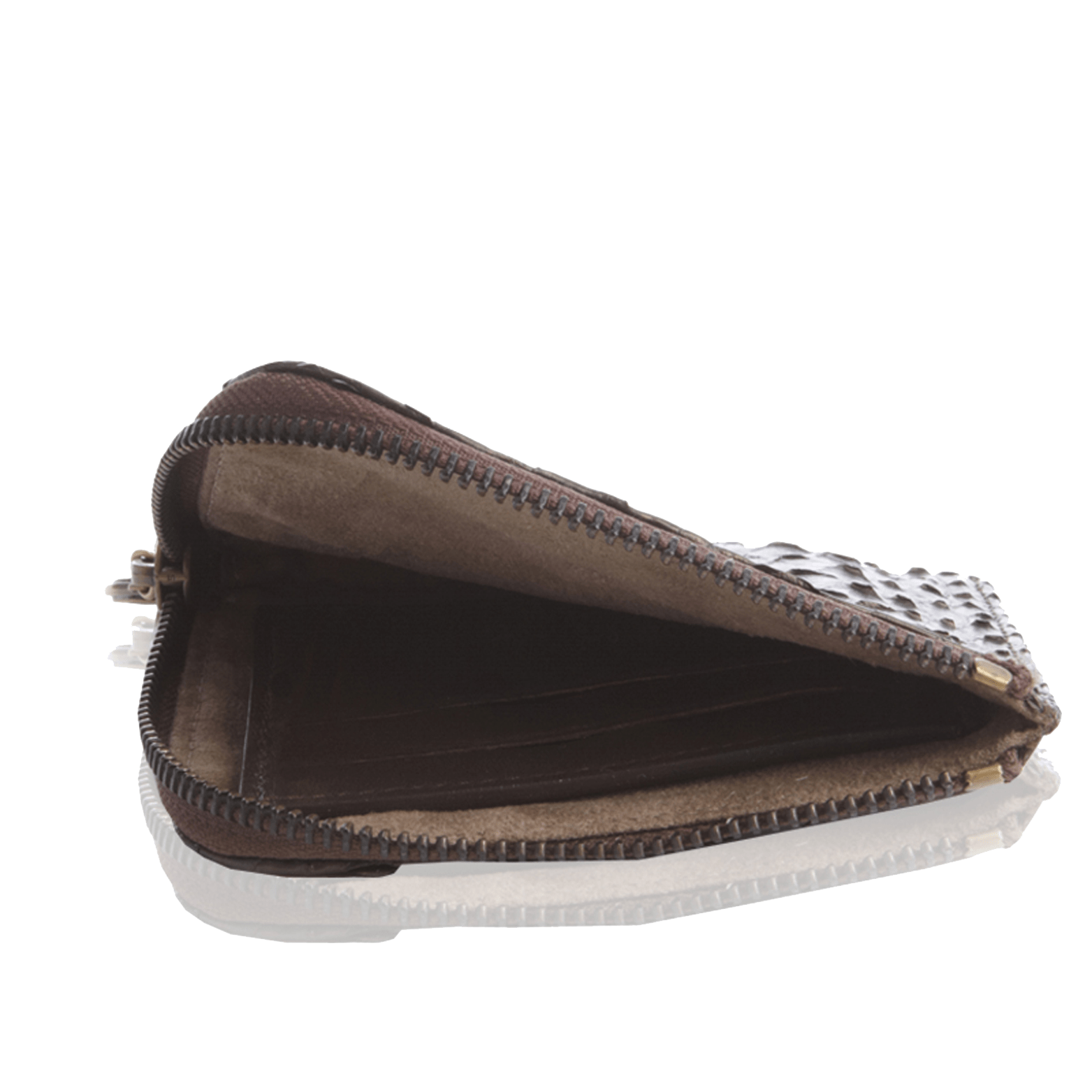 FL by NADA SAWAYA Wallet Black Small Square Zip-Around Python Wallet