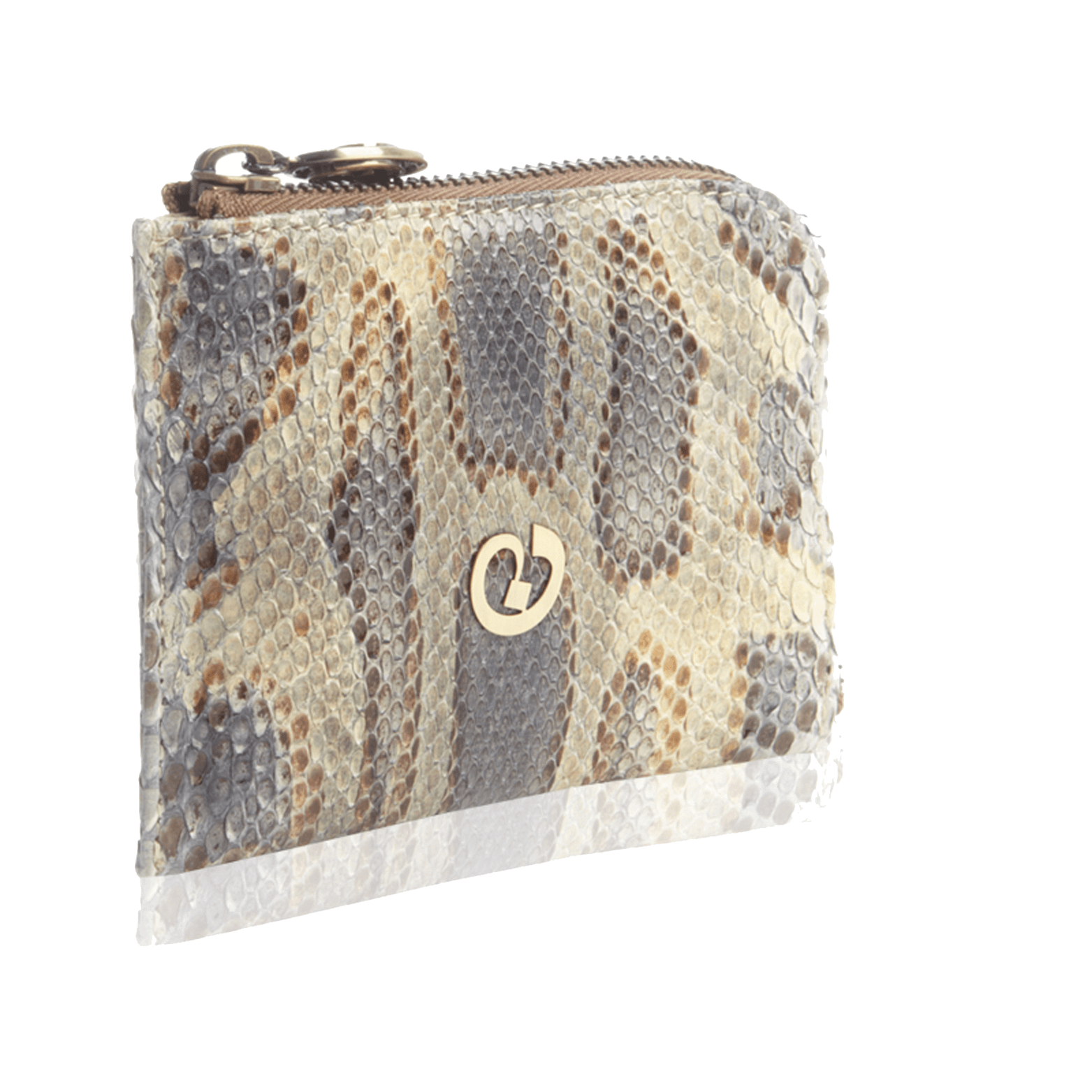 FL by NADA SAWAYA Wallet Multicolor Small Square Zip-Around Python Wallet