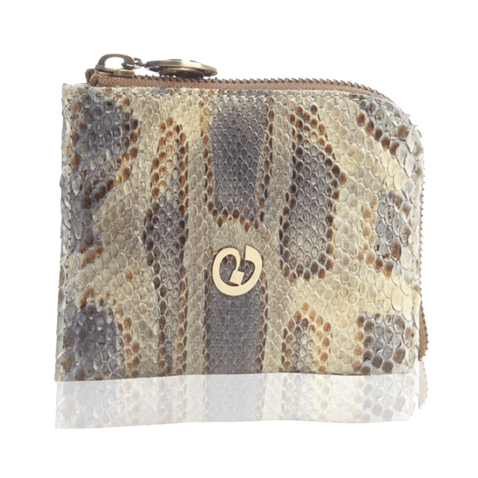 FL by NADA SAWAYA Wallet Multicolor Small Square Zip-Around Python Wallet