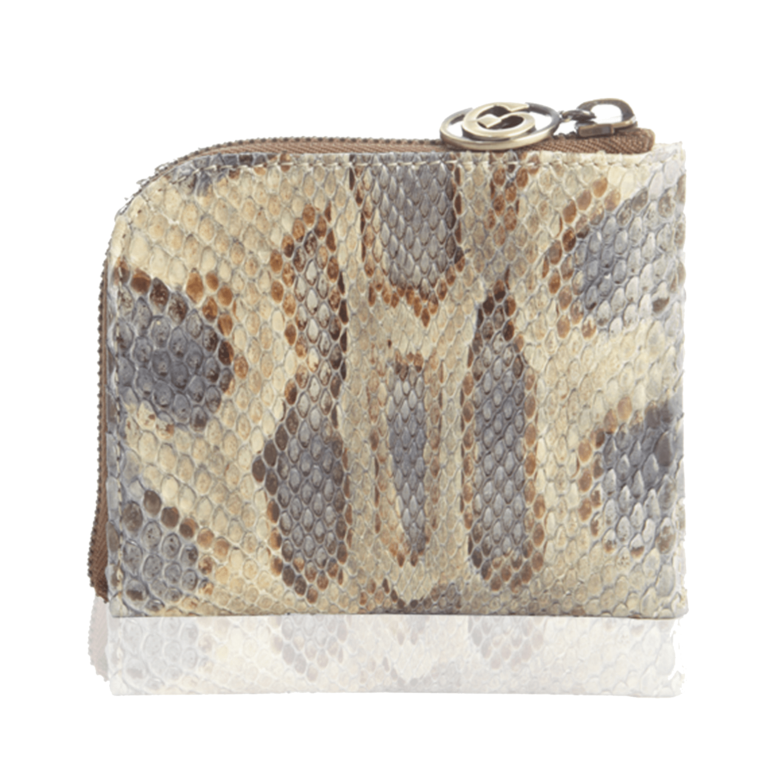 FL by NADA SAWAYA Wallet Multicolor Small Square Zip-Around Python Wallet