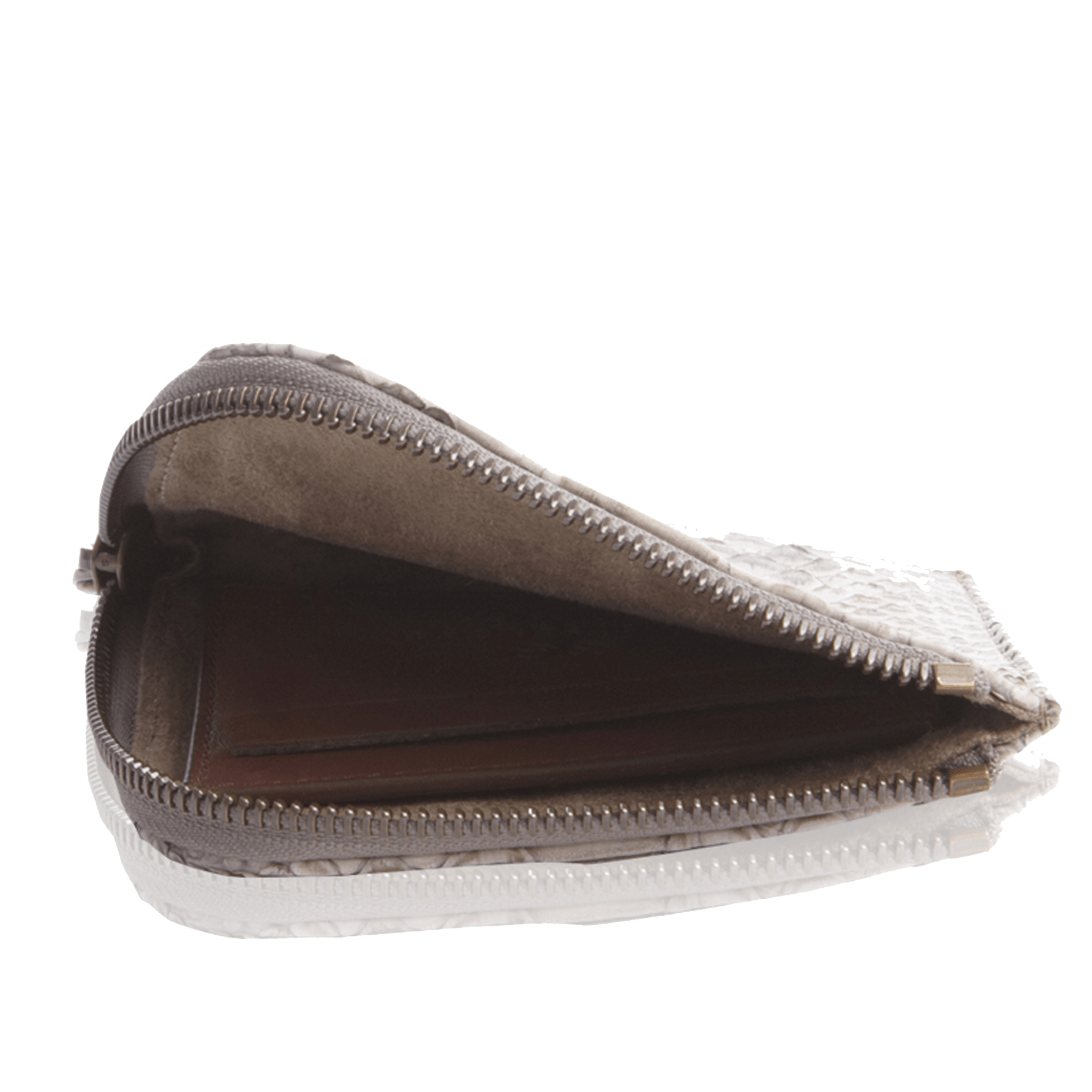 FL by NADA SAWAYA Wallet Taupe Small Square Zip-Around Python Wallet