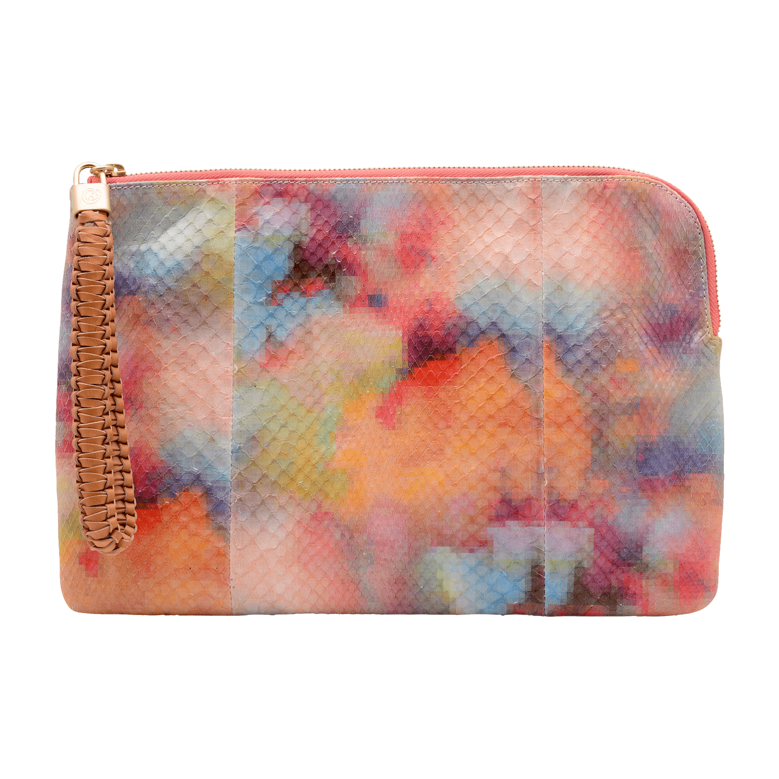 FL by NADA SAWAYA Wristlet Multicolor Alicia - Large Python Wristlet Pouch