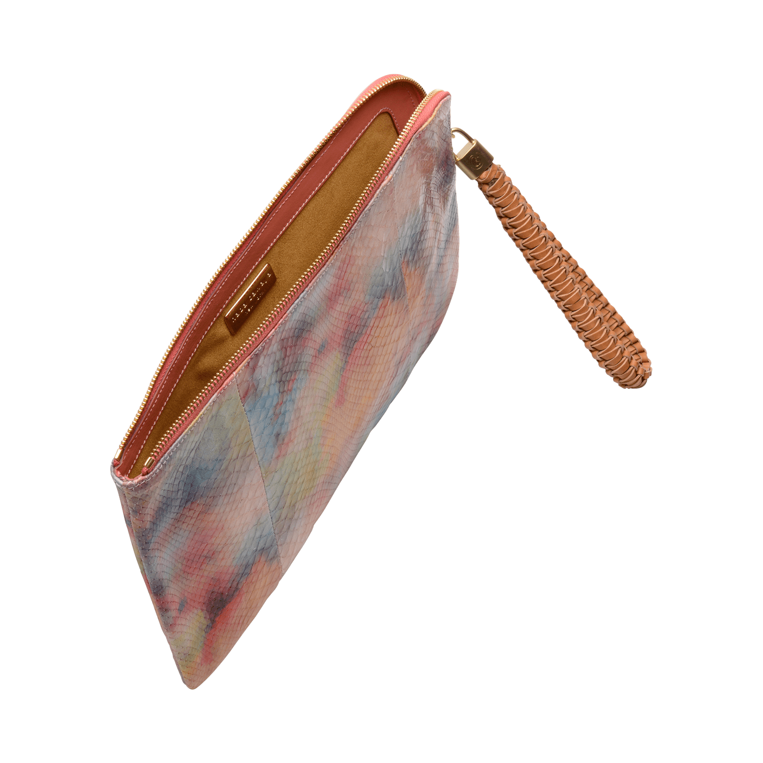FL by NADA SAWAYA Wristlet Multicolor Alicia - Large Python Wristlet Pouch