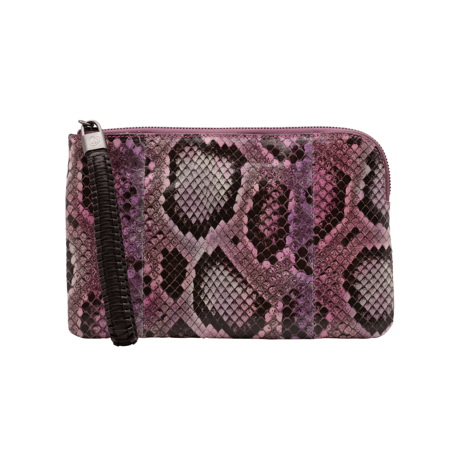 FL by NADA SAWAYA Wristlet Purple Olivia - Small Python Wristlet Pouch